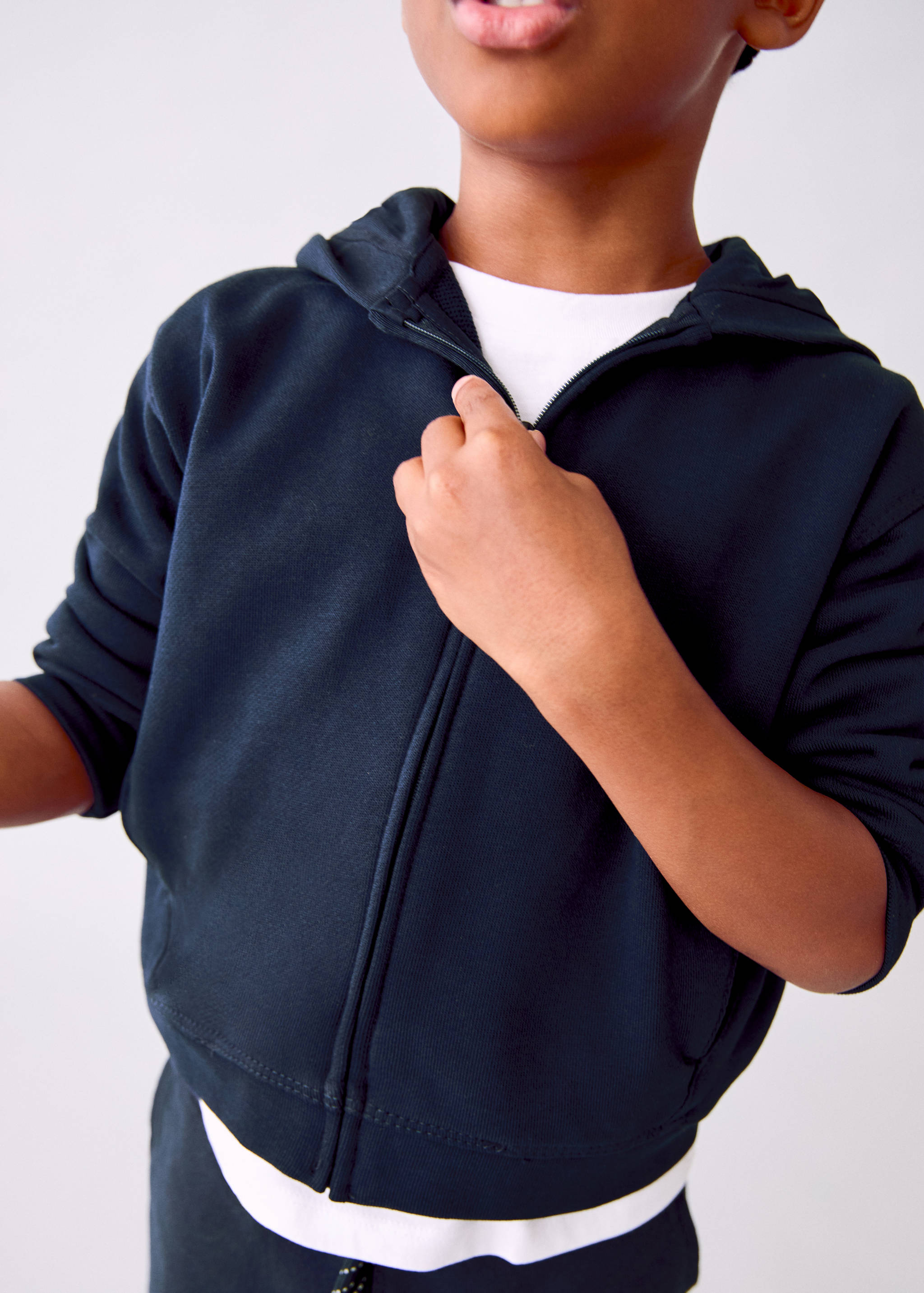 سترة من القطن بغطاء رأس - تفاصيل المنتج 6