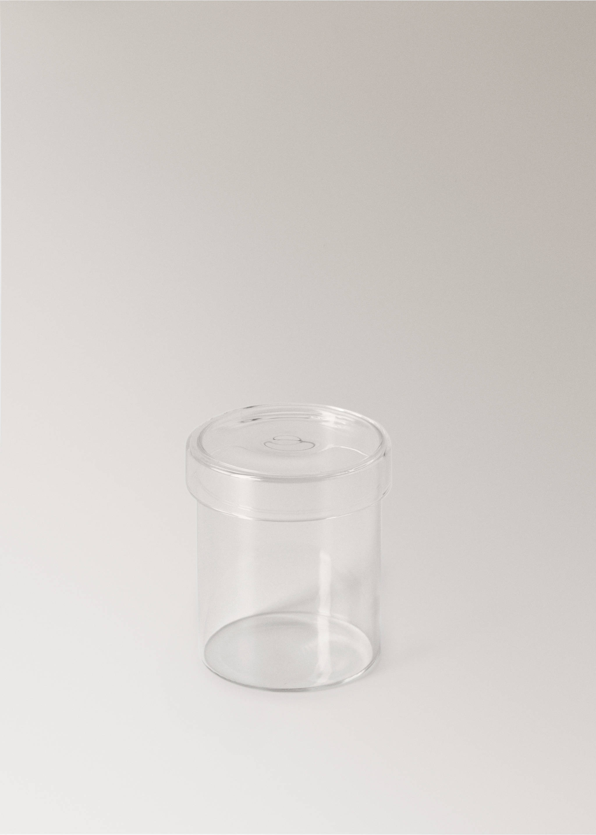 Borosilikat-Badeflasche mit großem Deckel - Detail des Artikels 1, Eisgrau. Ref: 17043797-00.