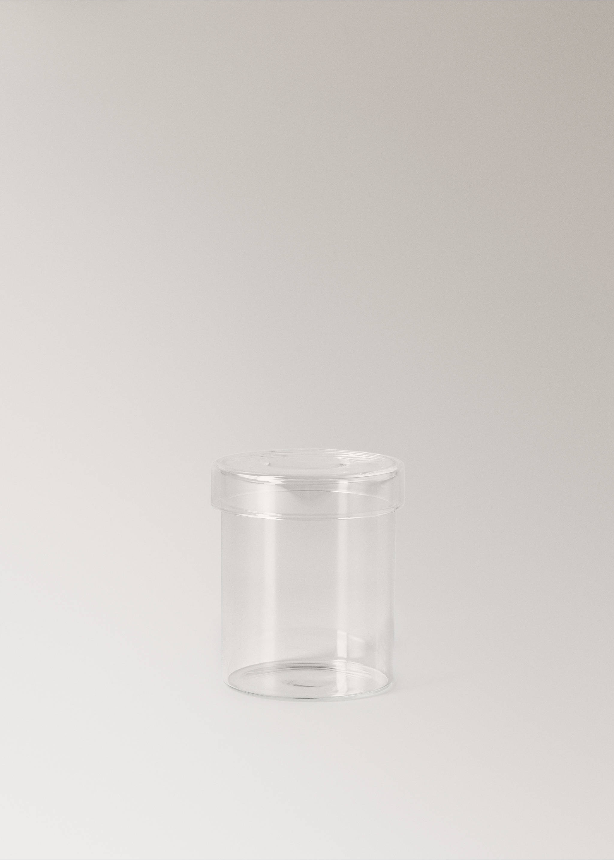 Large borosilicate bathroom jar with lid - Article without model, Ice Grey. Ref: 17043797-00.