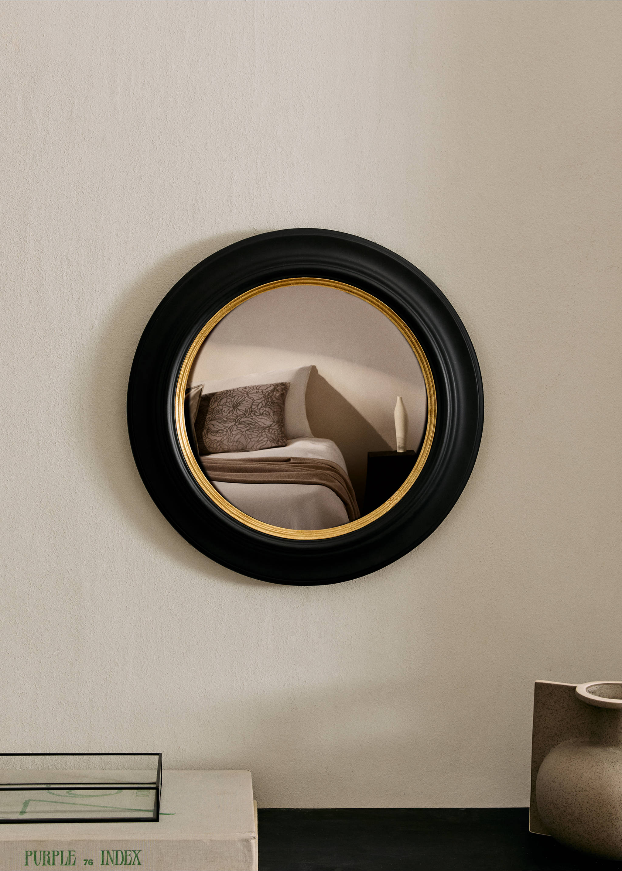 Маленьке опукле дзеркало - Загальний план, Чорний. Ref: 17043801-00.