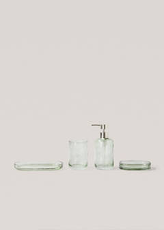 Cylindrical glass soap dispenser — Green 5