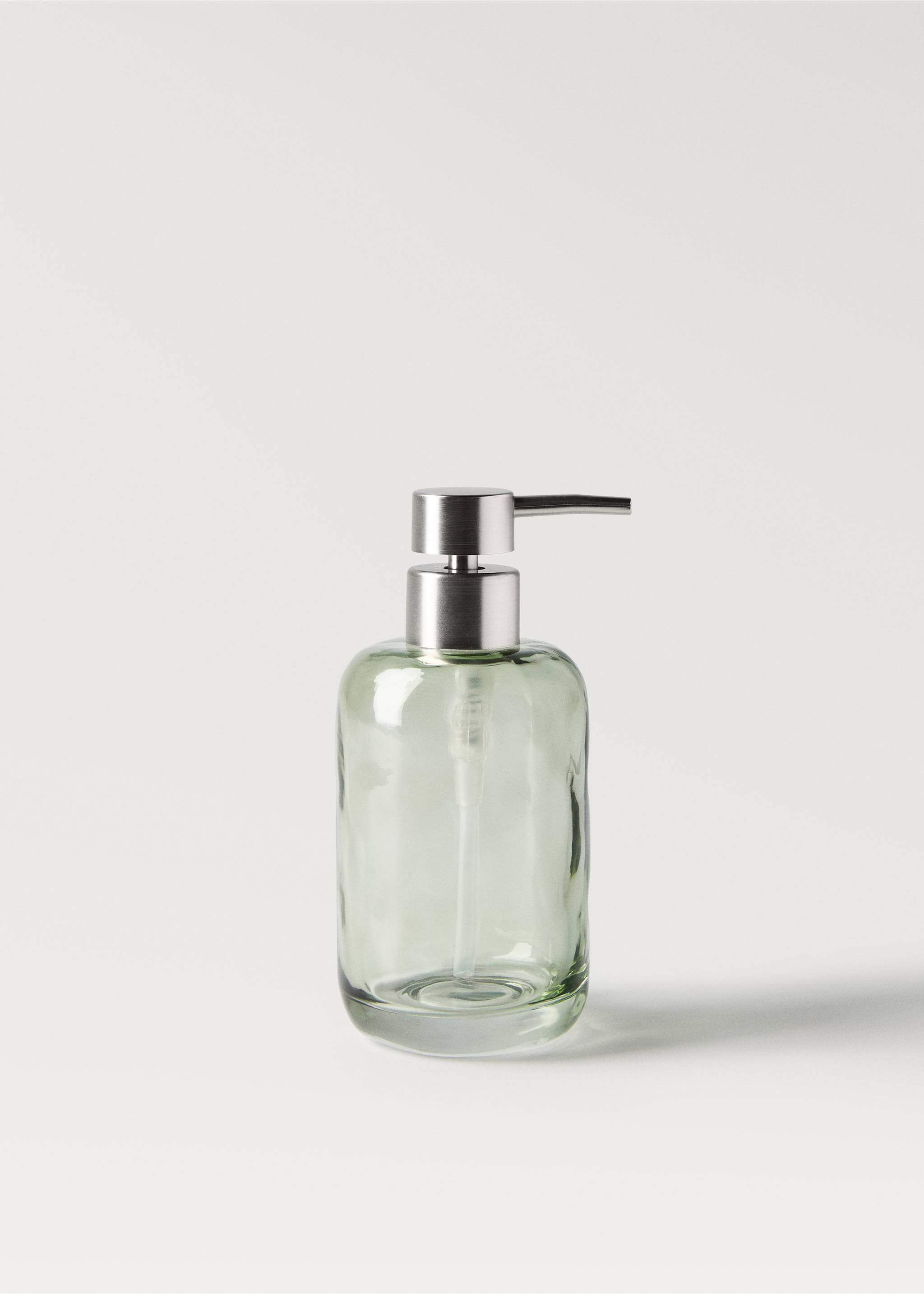 Distributeur de savon cylindrique en verre - Article sans modèle, Vert. Ref: 17043803-00.