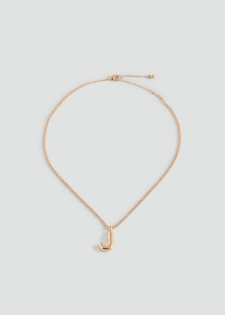 Letter Pendant Necklace — Gold
