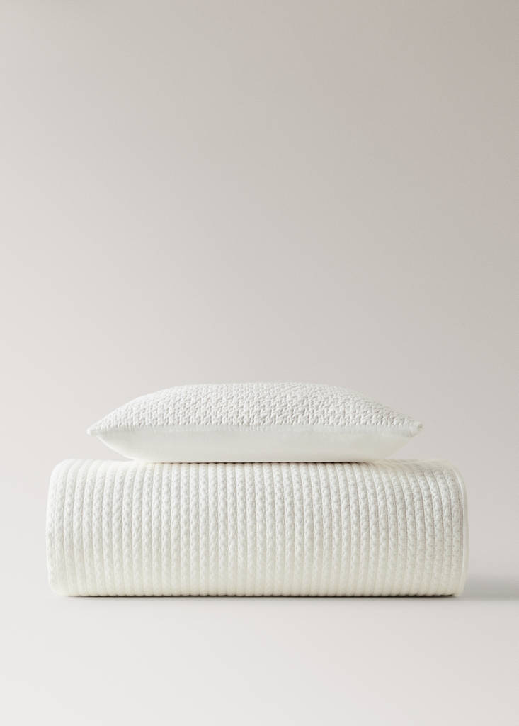 Satin-Steppdecke für 130/150 cm Bett — Ecru
