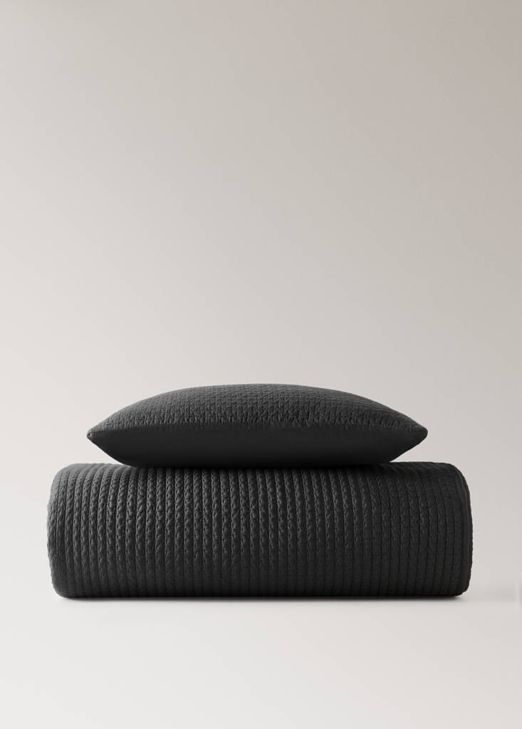 Satin-Steppdecke für 130/150 cm Bett — Grau