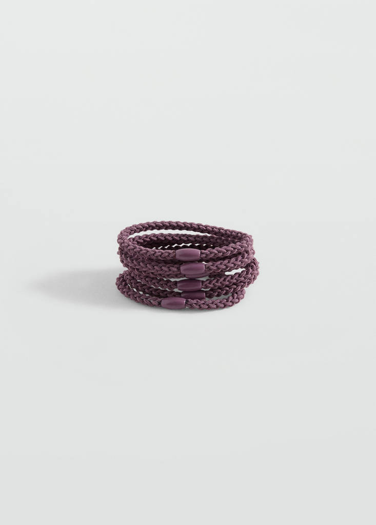 Pack 6 hair ties — Light/Pastel Purple