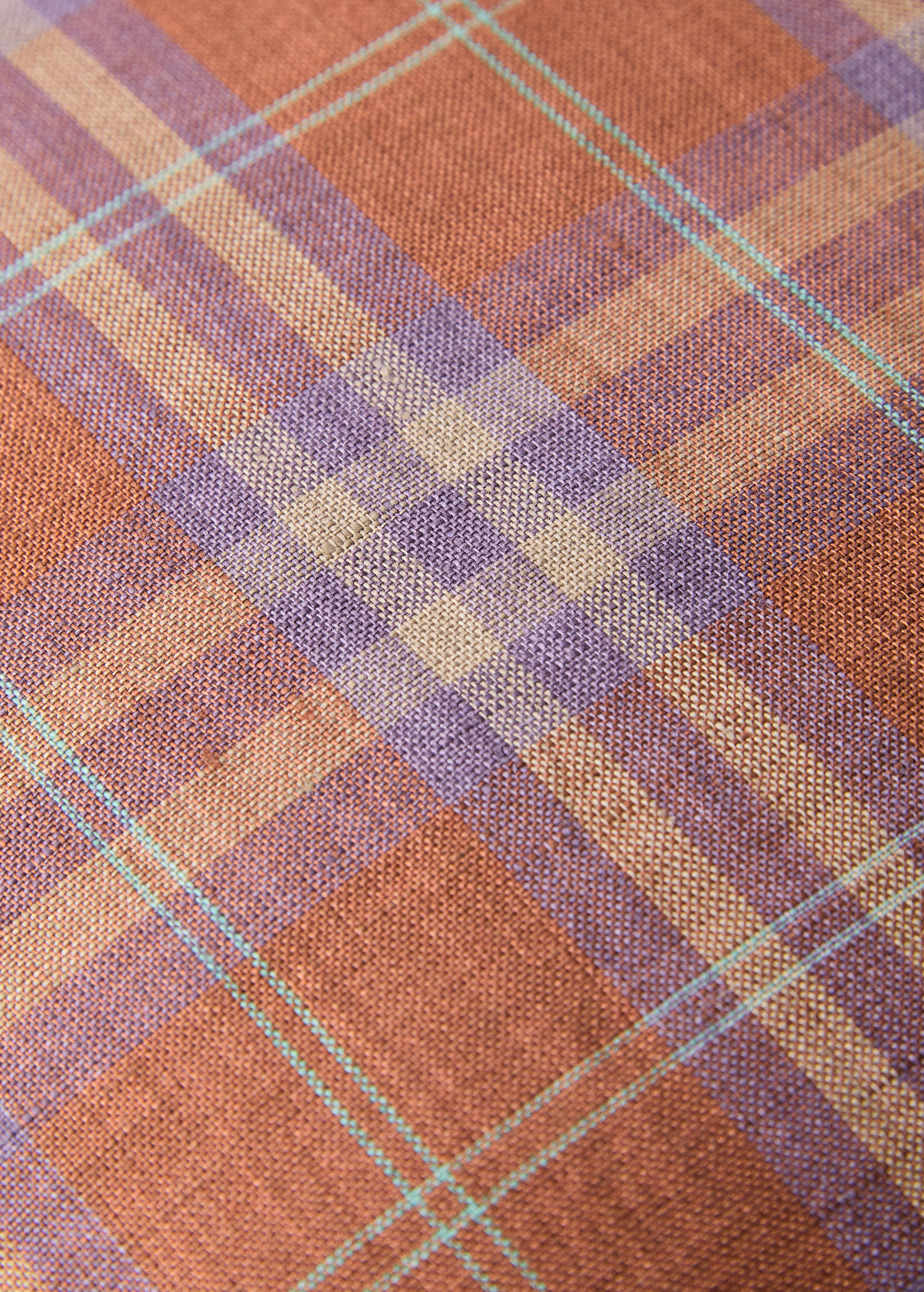 Kinderkissenhülle mit multicolor Karomuster 40x40 cm - Detail des Artikels 1