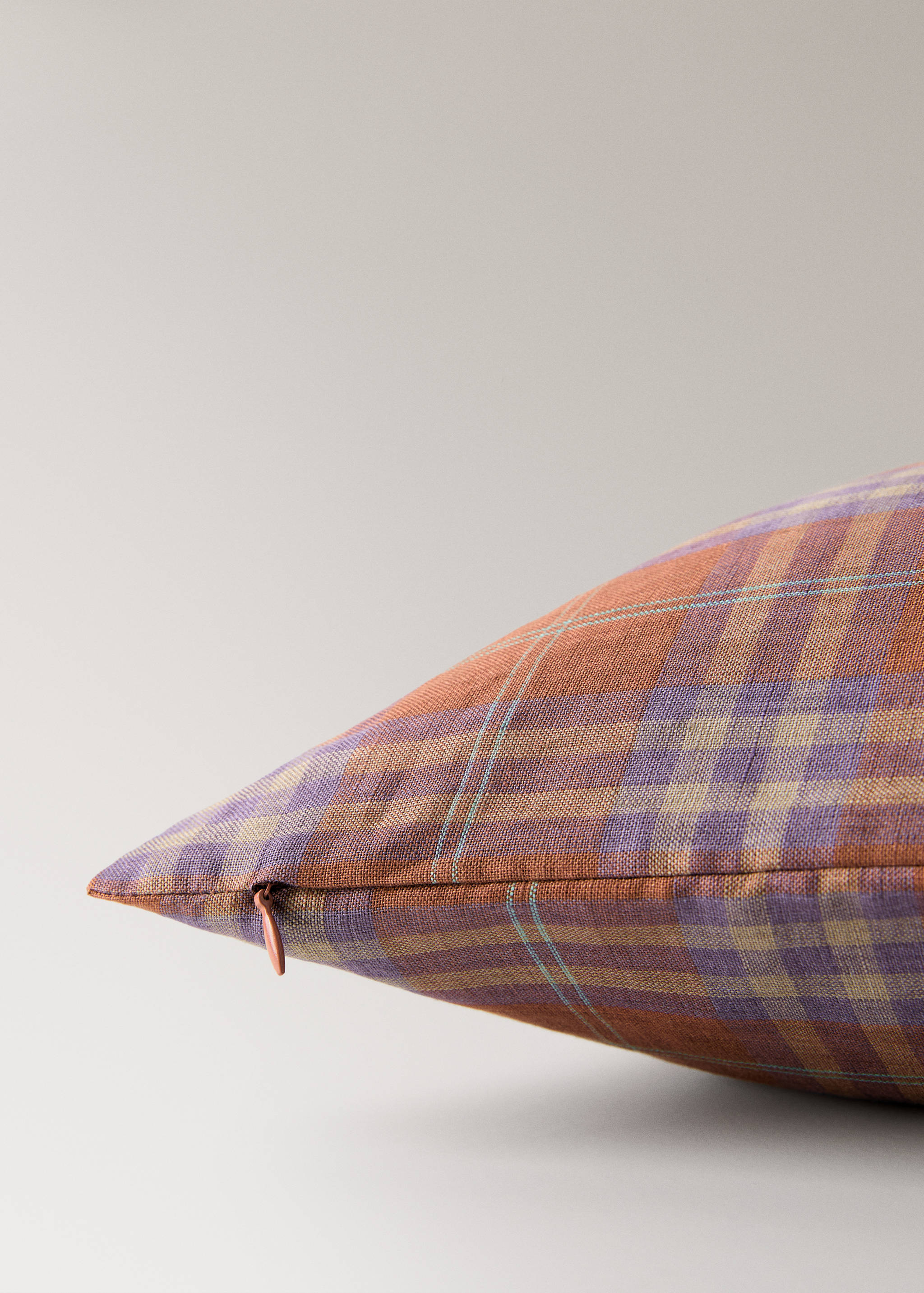 Kinderkissenhülle mit multicolor Karomuster 40x40 cm - Detail des Artikels 3