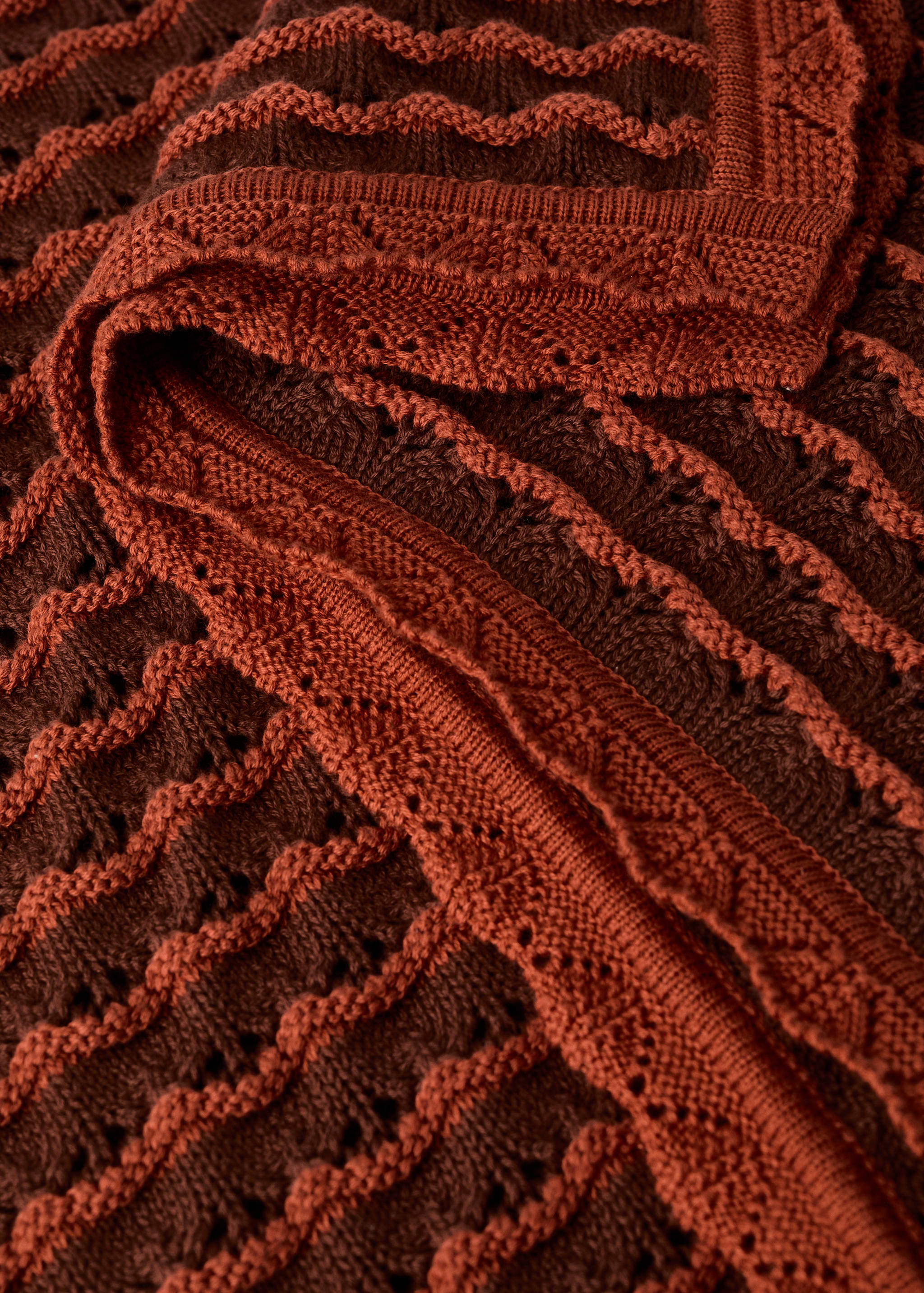 Barnfilt 100% bomull med hålmönstrade ränder - Detaljer om artikeln 1