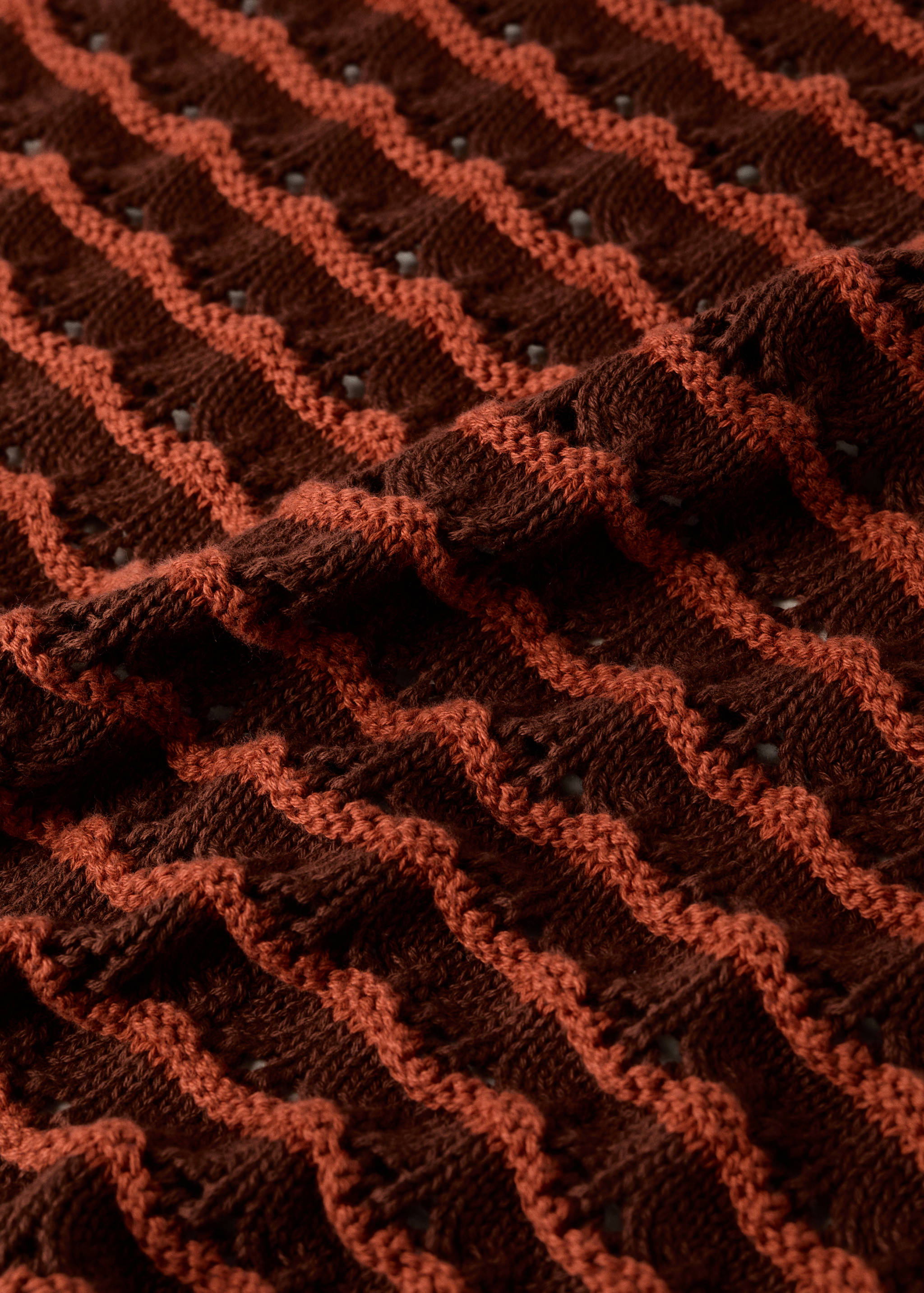 Barnfilt 100% bomull med hålmönstrade ränder - Detaljer om artikeln 2