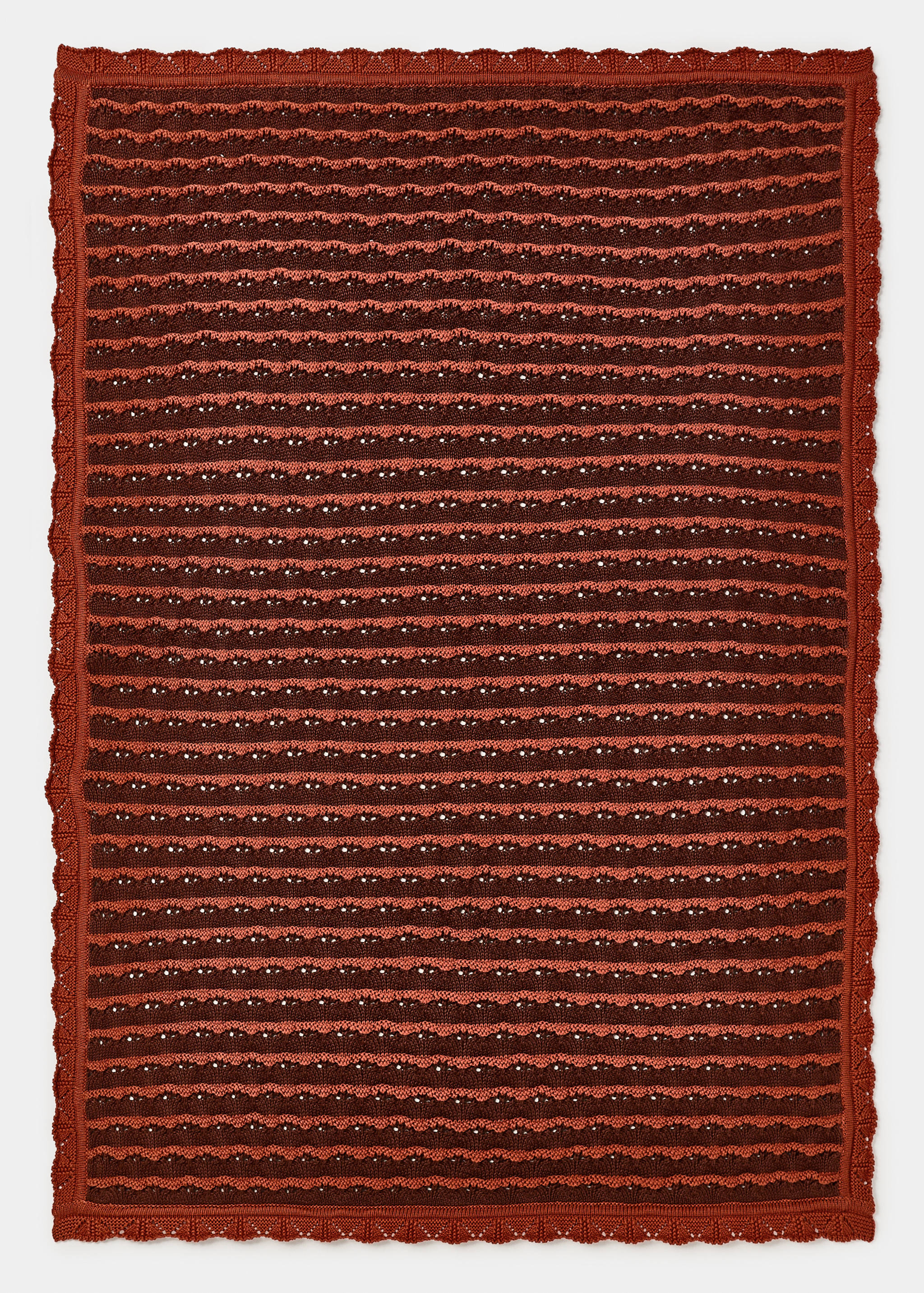 Barnfilt 100% bomull med hålmönstrade ränder - Detaljer om artikeln 3