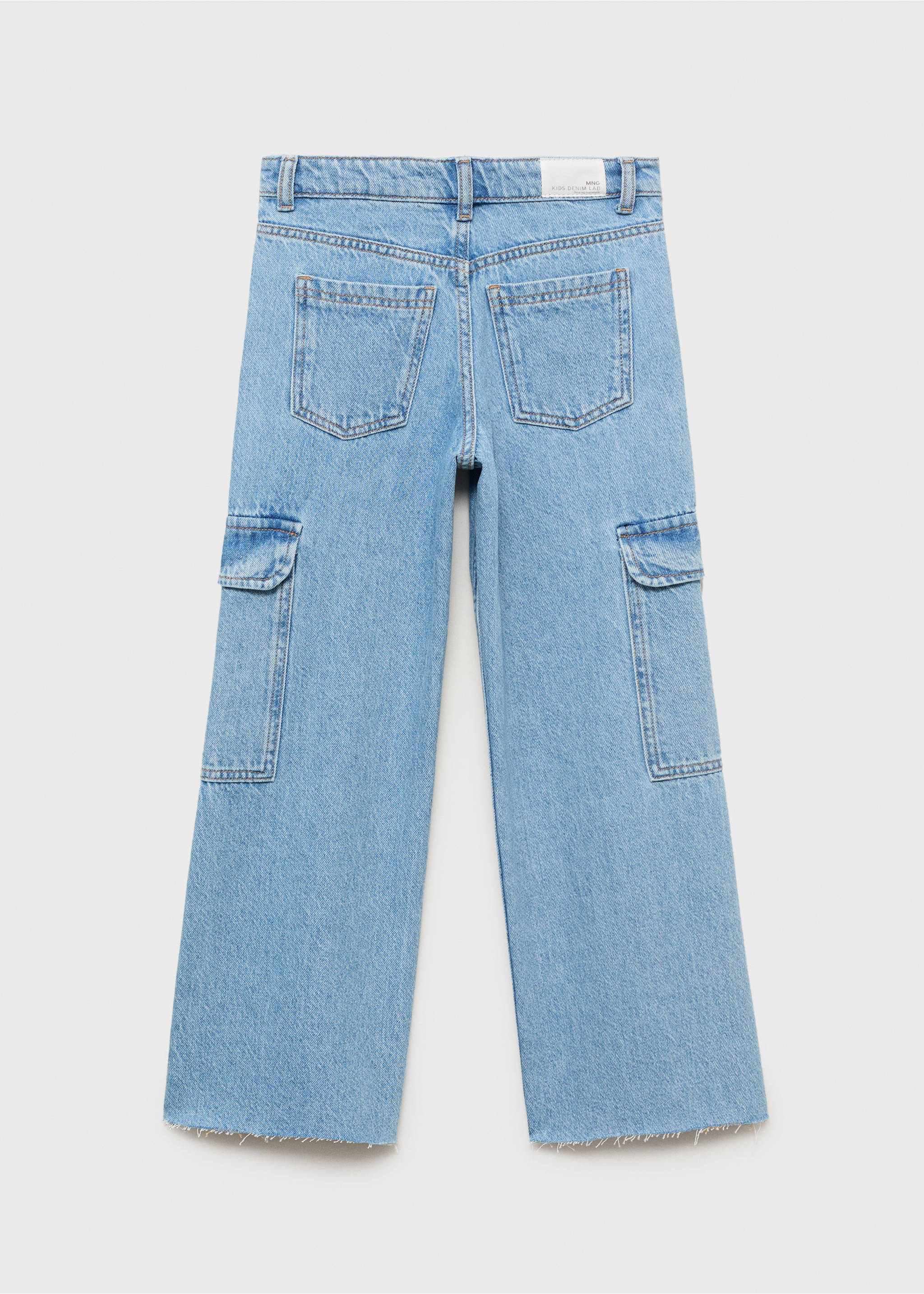 Straight-fit cargo jeans - Reverse of the article, Medium Blue. Ref: 17044070-00.