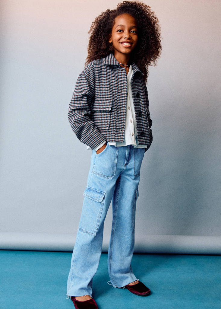 Straight-fit cargo jeans — Medium Blue