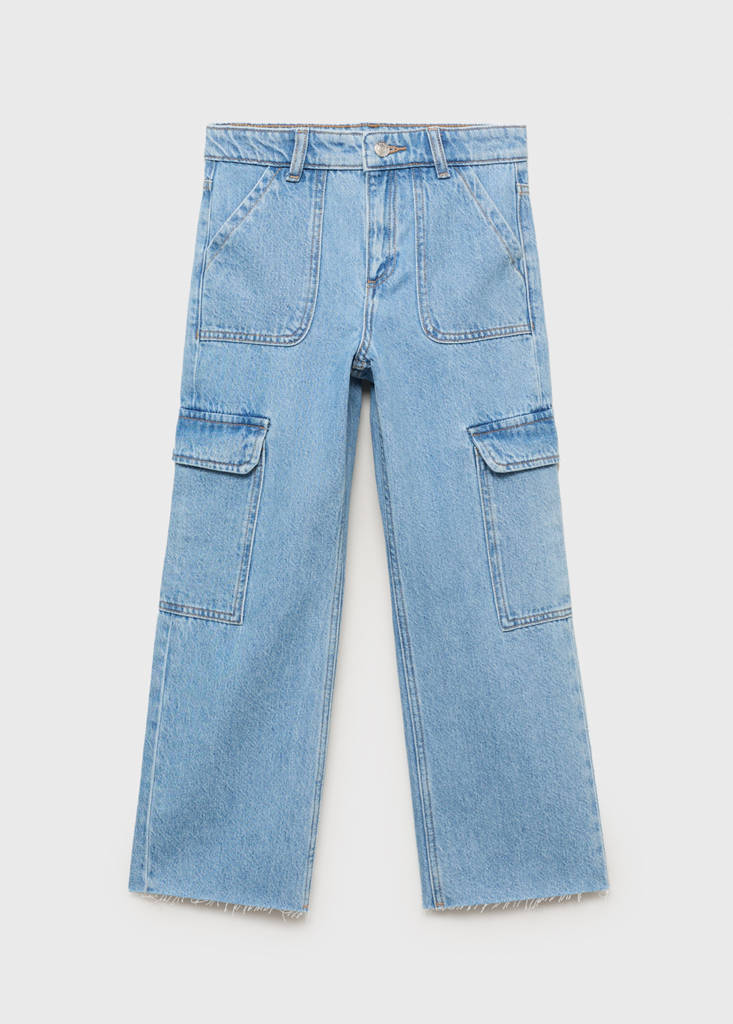 Straight-fit cargo jeans — Medium Blue