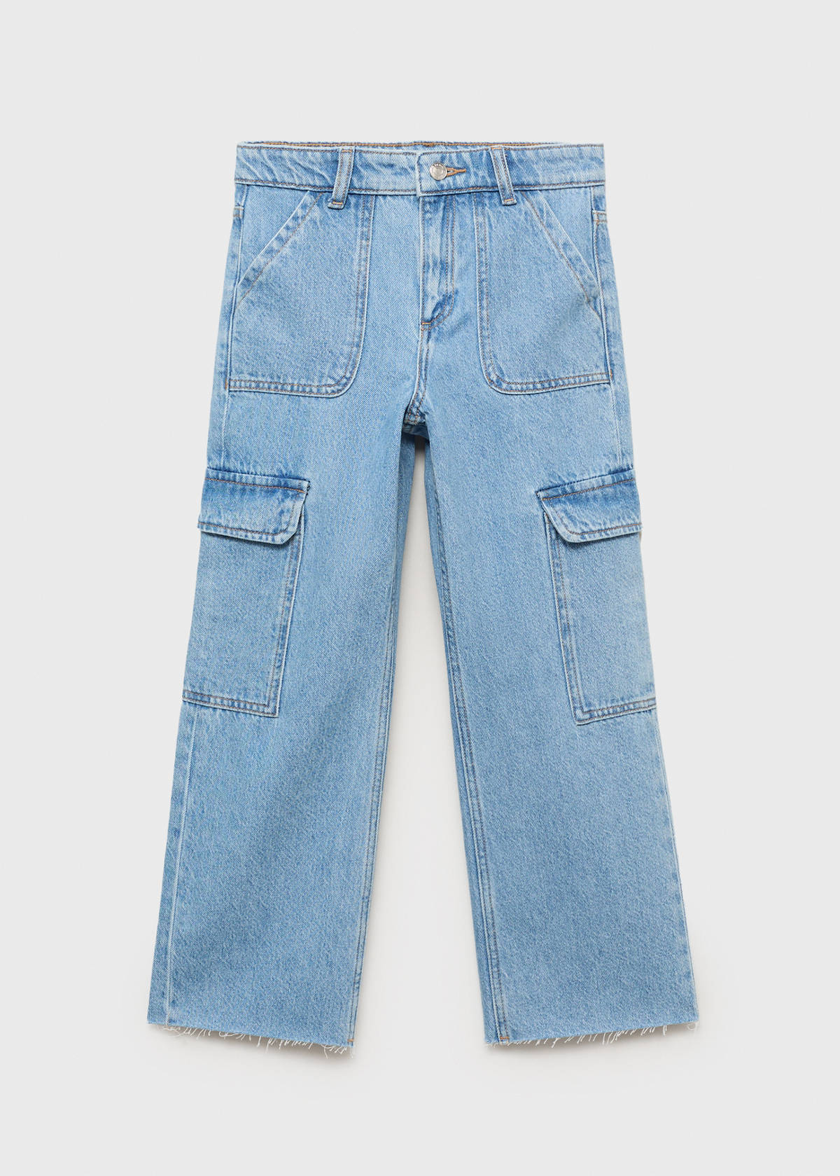 Straight-fit cargo jeans — Medium Blue