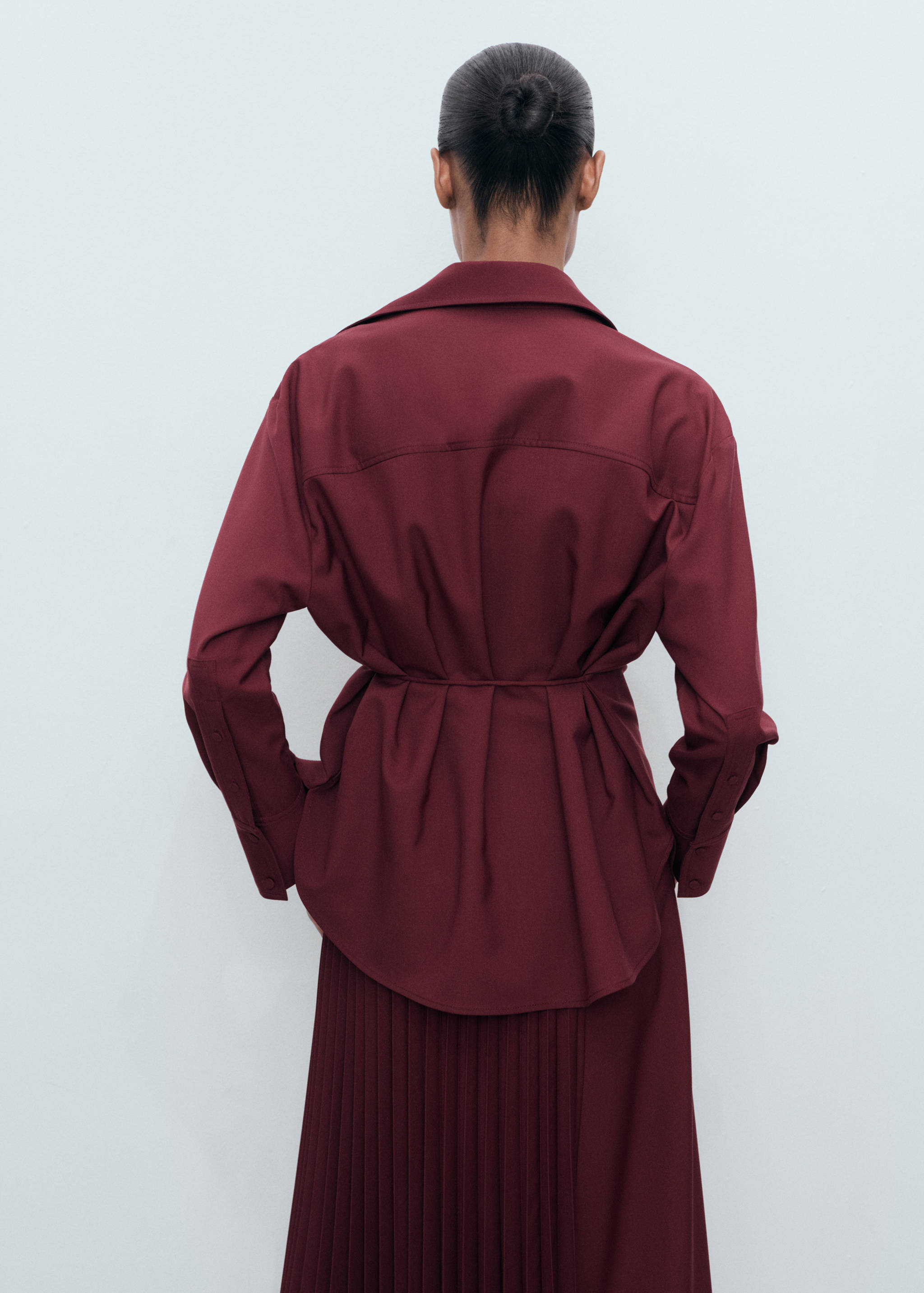 Перехресна блузка з бантом - Зворотна сторона товару