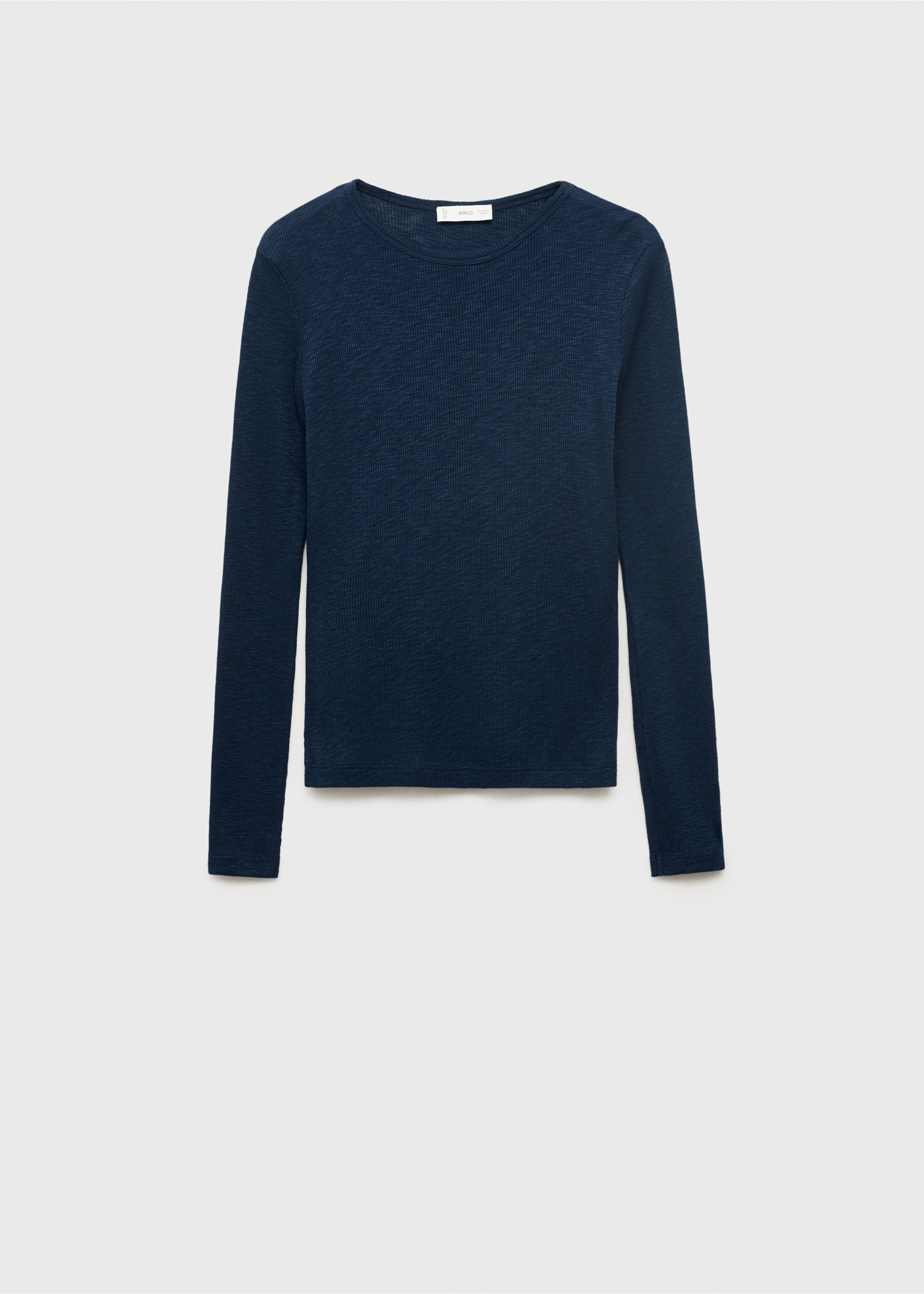 T-shirt maille manches longues - Article sans modèle, Bleu marine foncé. Ref: 17044074-00.