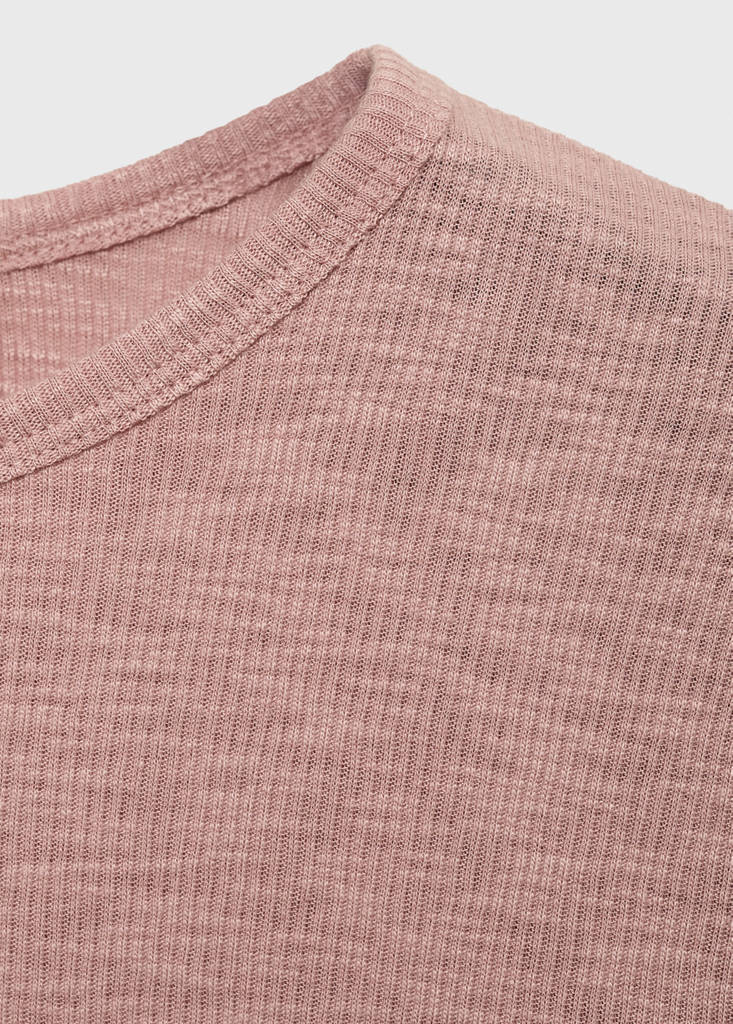 Long-sleeved knitted t-shirt — Pale Pink