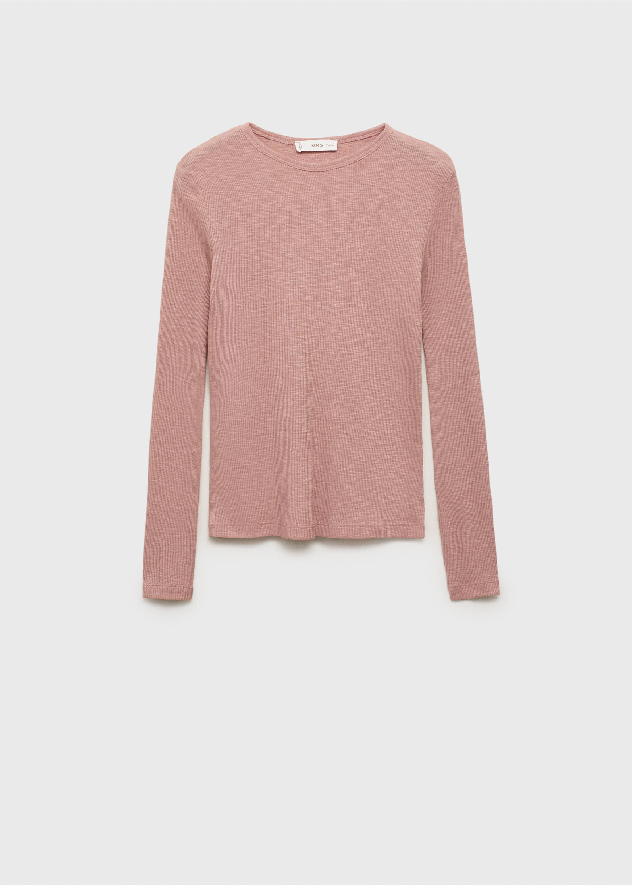 T-shirt maille manches longues - Article sans modèle, Rose pâle. Ref: 17044074-00.