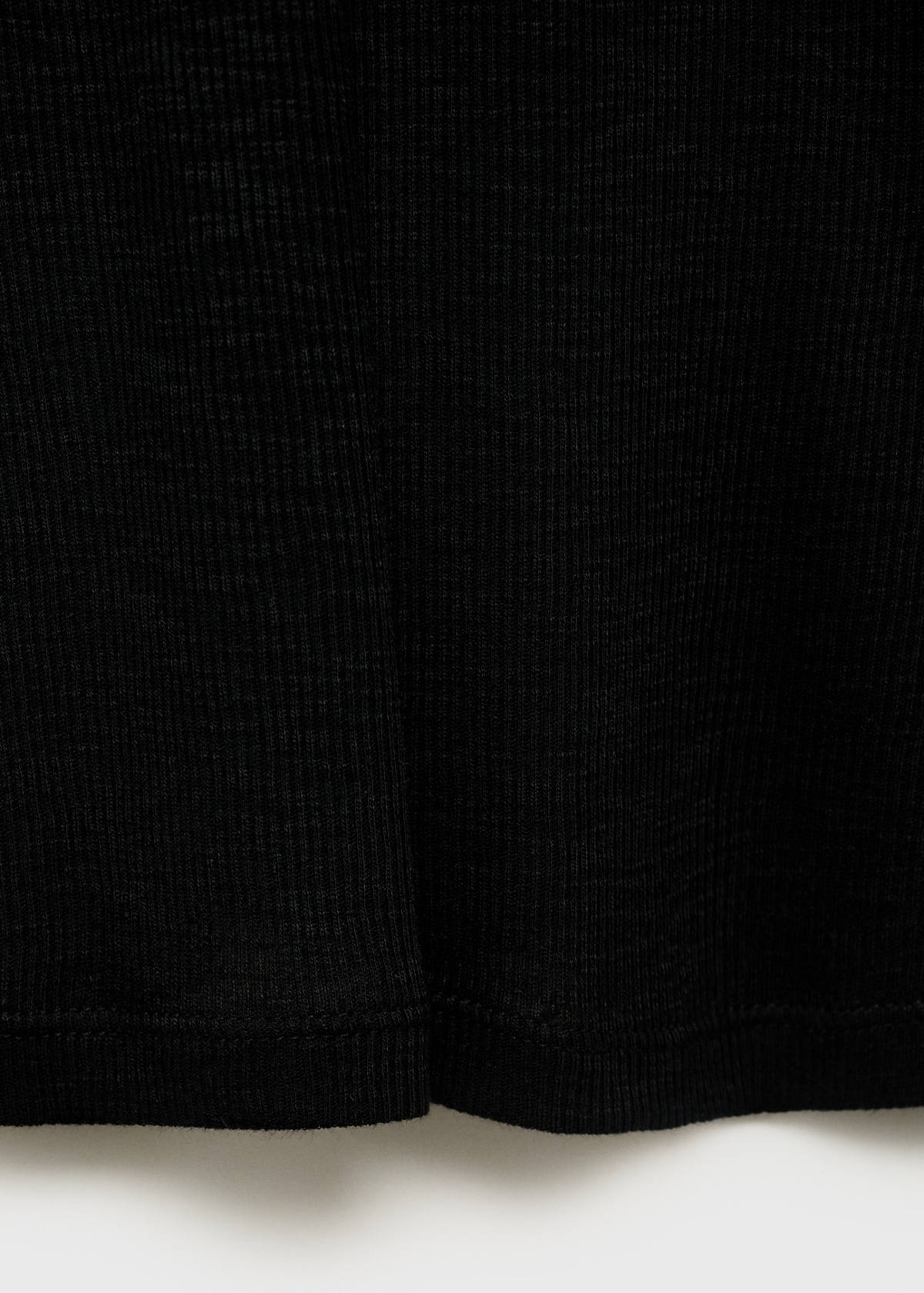 Long-sleeved knitted t-shirt — Black