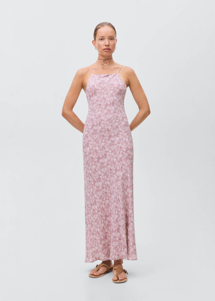 Long floral dress — Pink