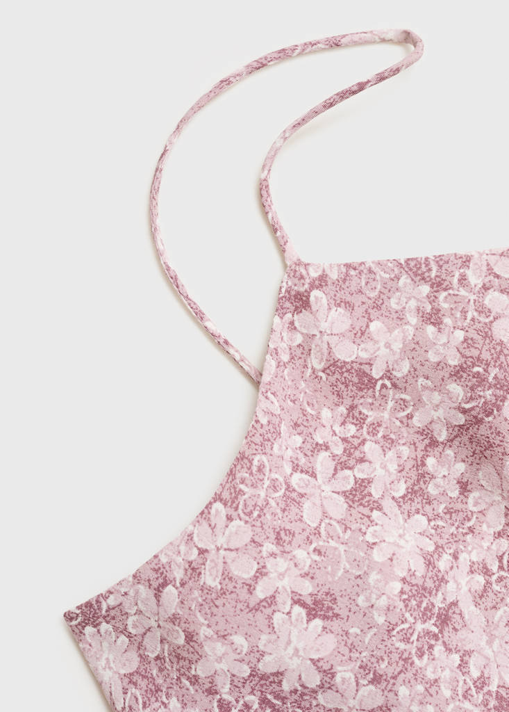 Long floral dress — Pink