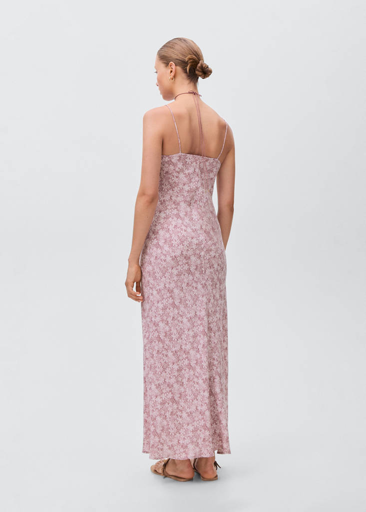 Long floral dress — Pink