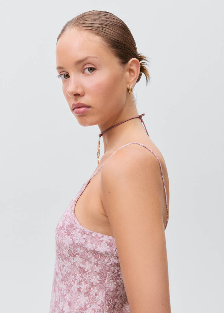 Long floral dress — Pink