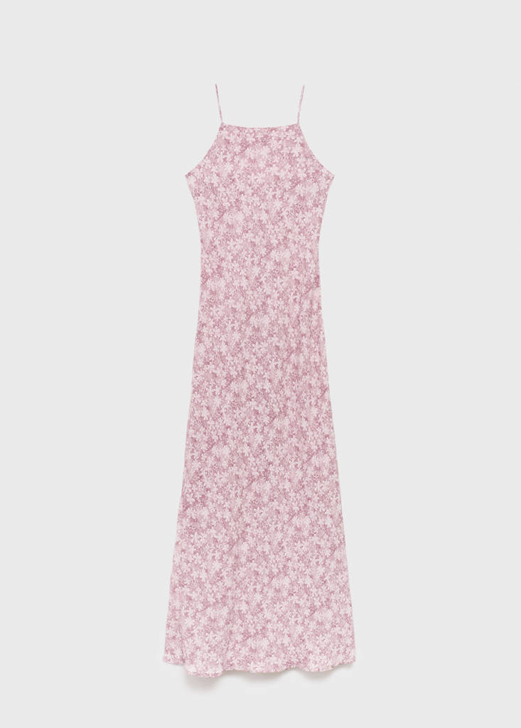 Long floral dress — Pink