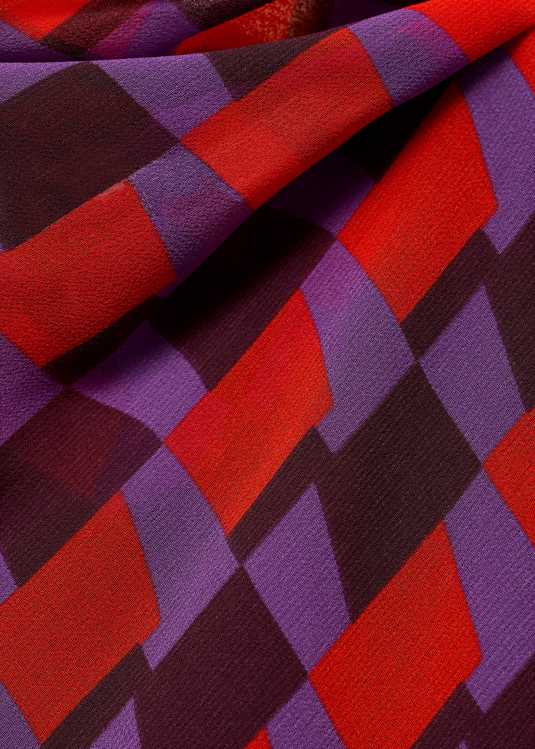 Printed dress with bow detail - Details of the article 0