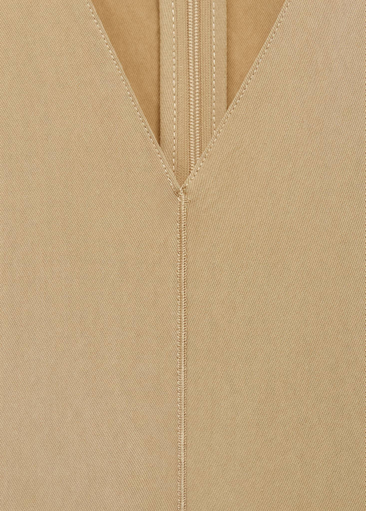 V-neck dress with stitching — Light/Pastel Grey