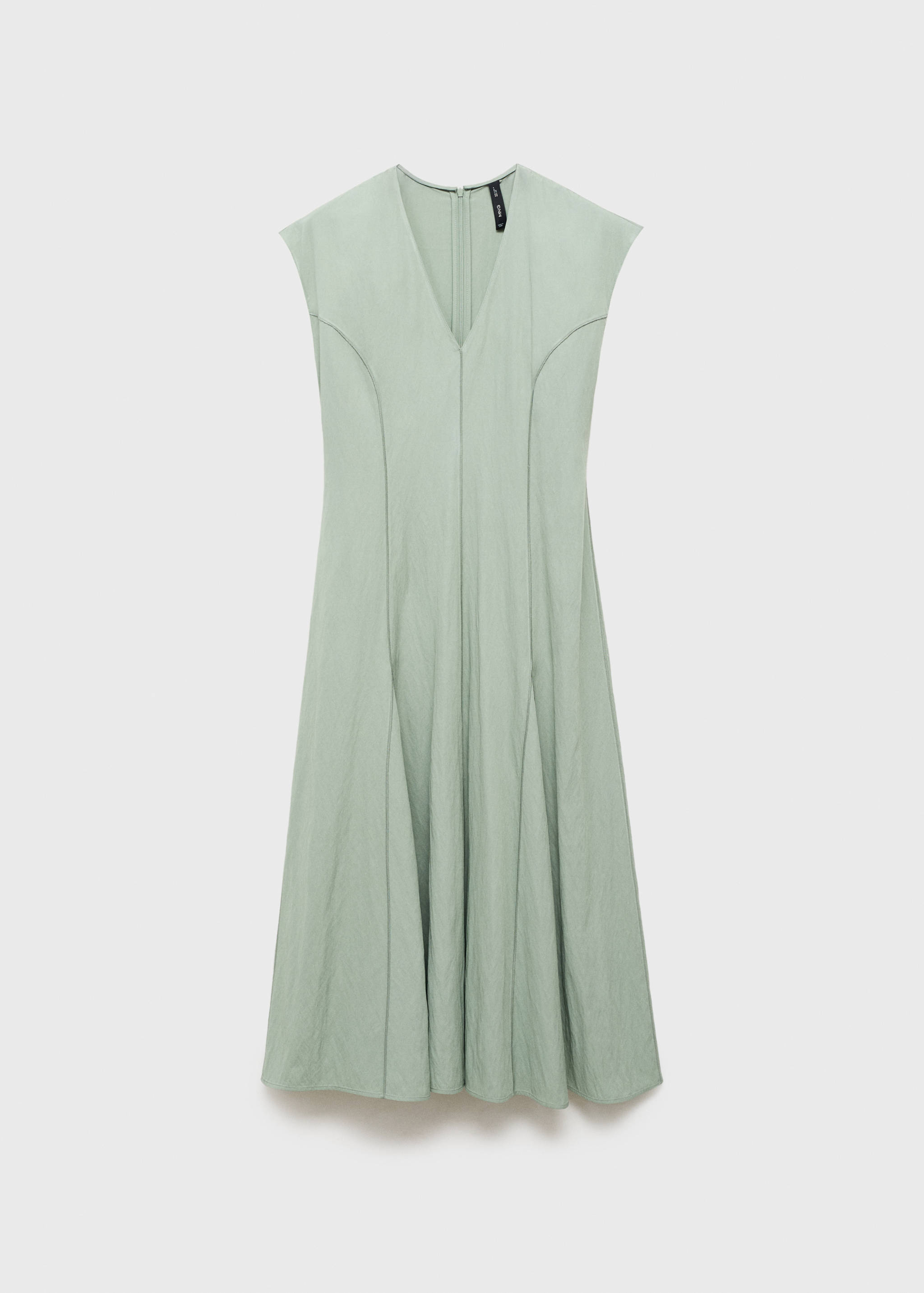 V-neck dress with stitching - Article without model