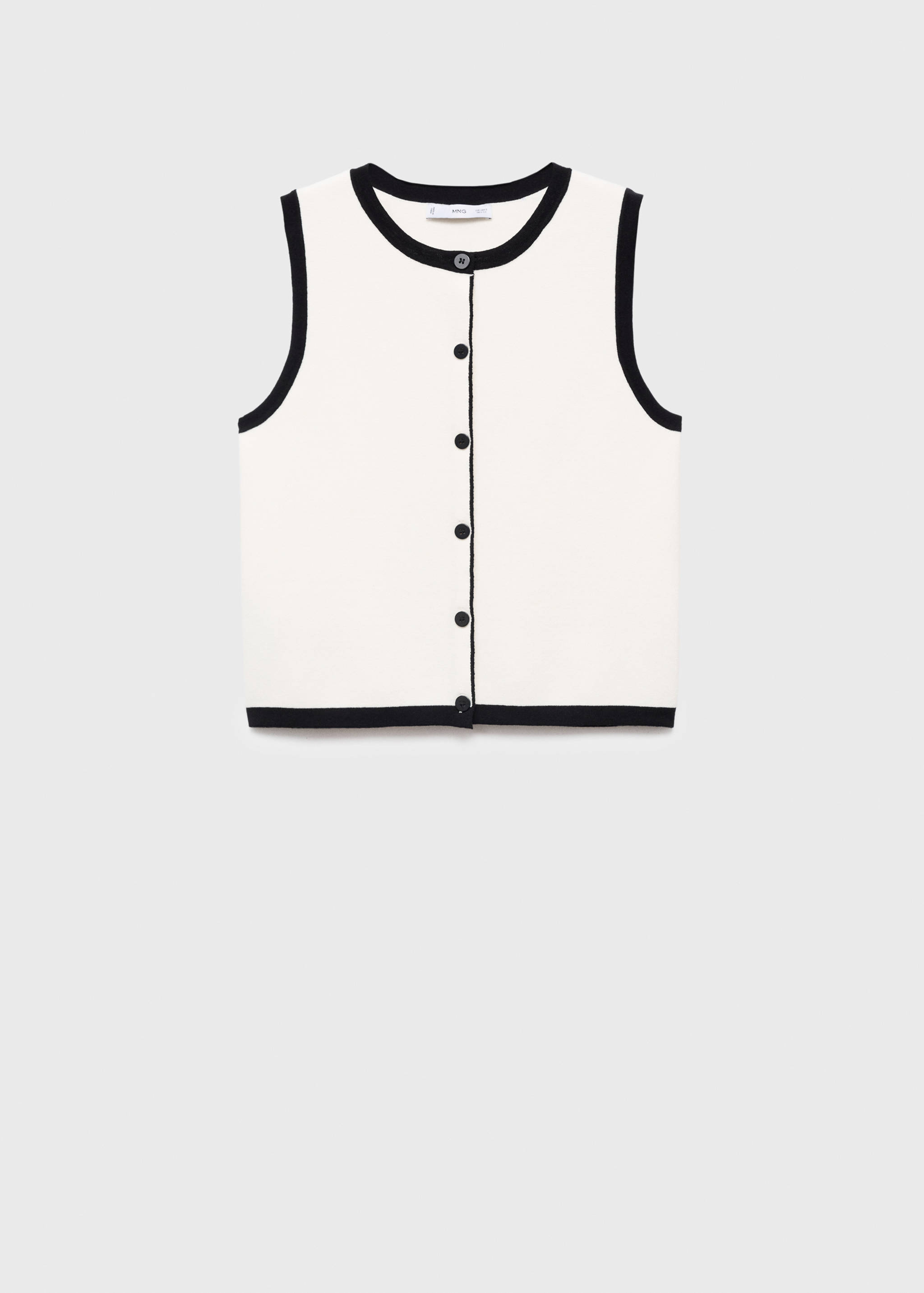 Gilet maille contraste - Article sans modèle