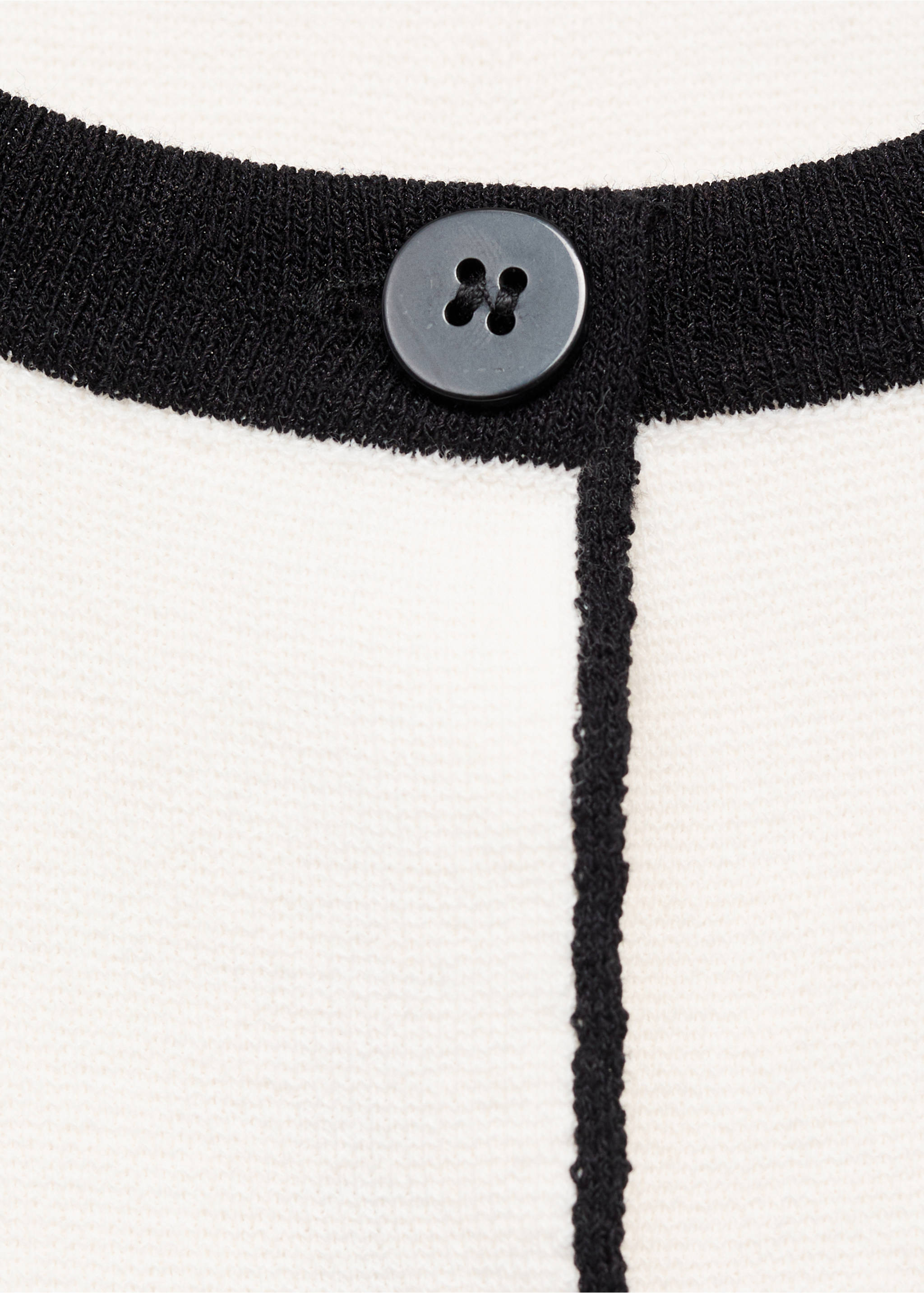 Gilet maille contraste - Détail de l'article 8, Écru. Ref: 17044084-00.