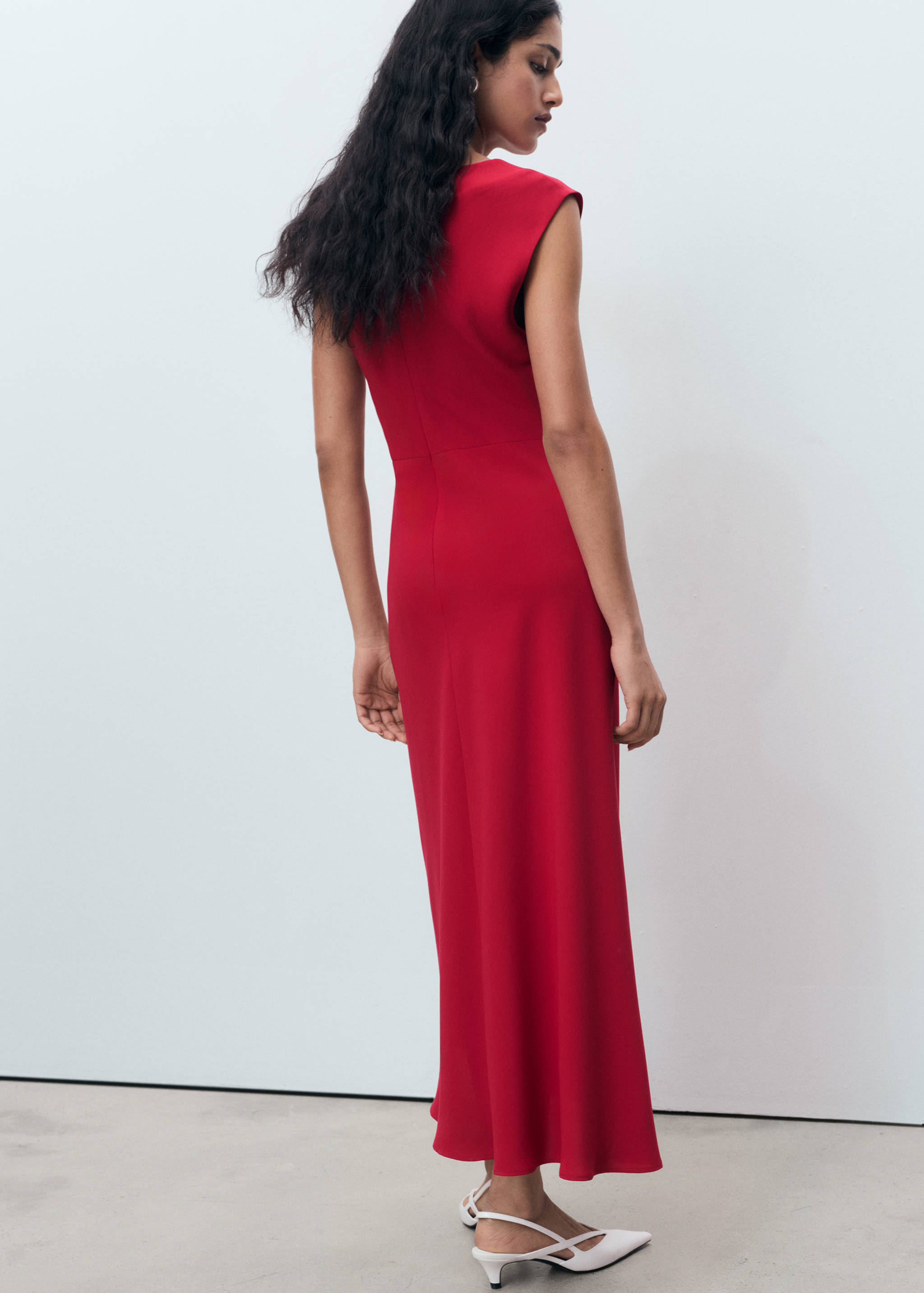 Миди-платье со сборками - Обратная сторона изделия