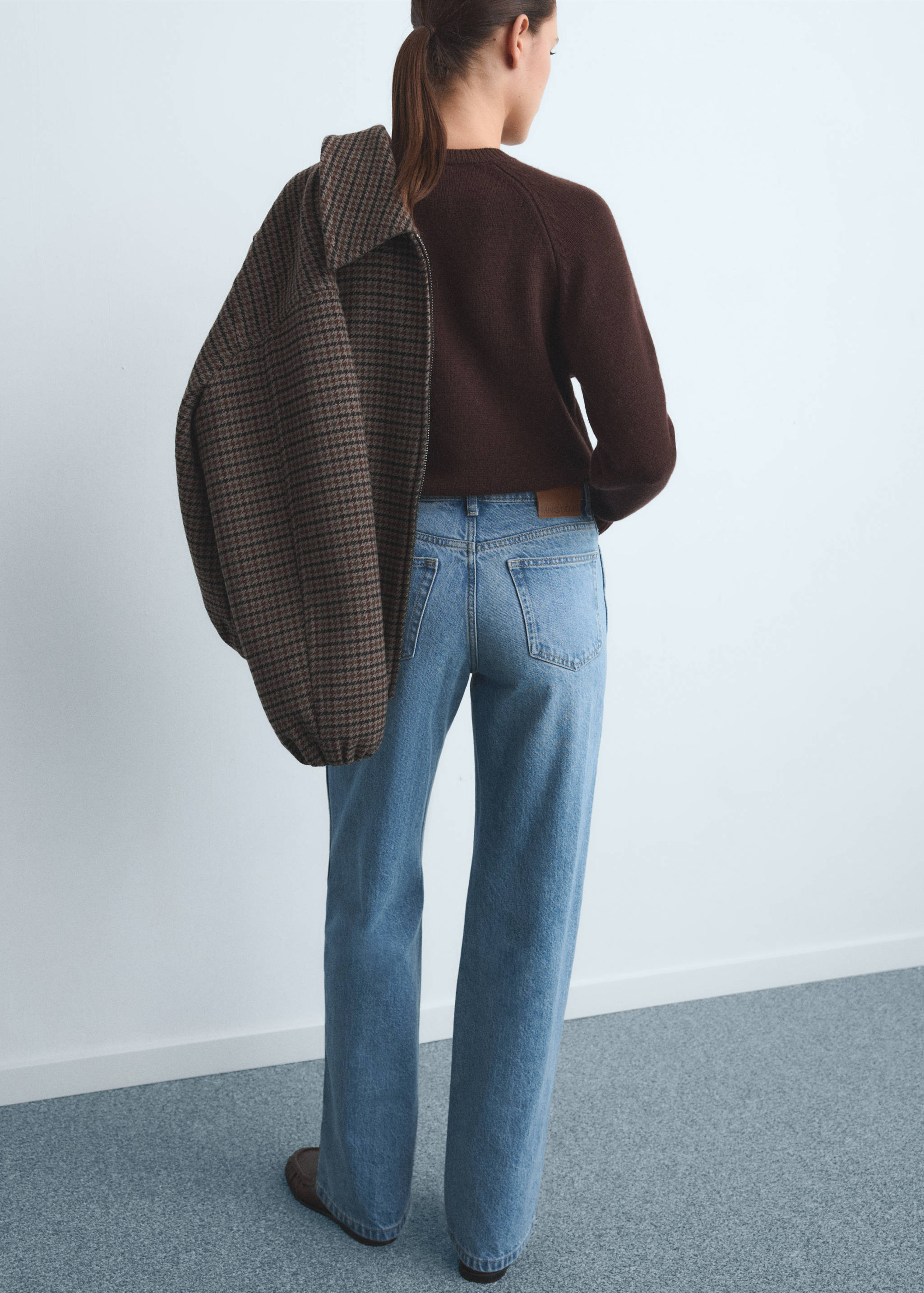 Rovné džíny s vysokým pasem - Zadní strana zboží