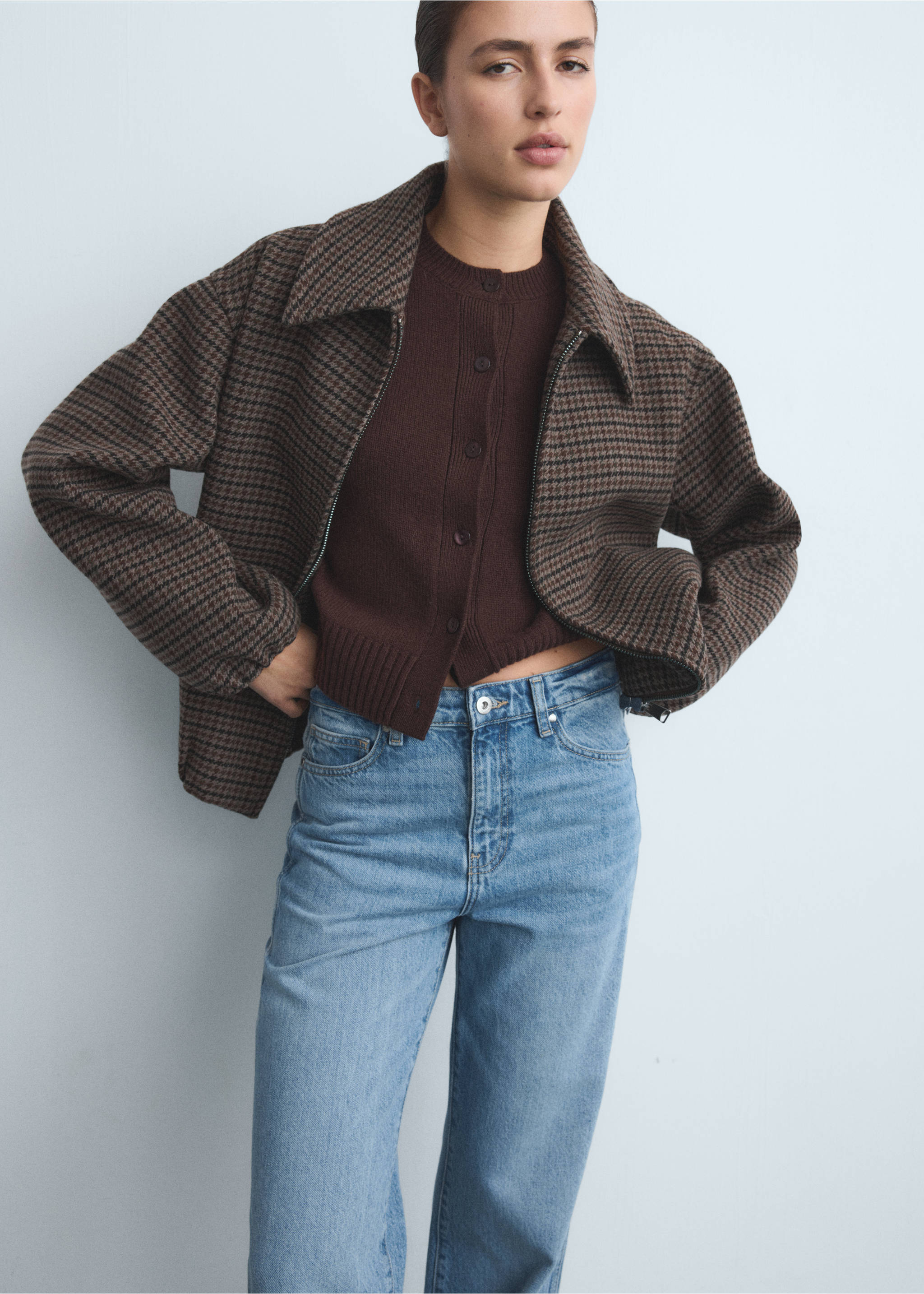 Jean droit taille haute - Détail de l'article 1, Bleu moyen. Ref: 17044092-00.