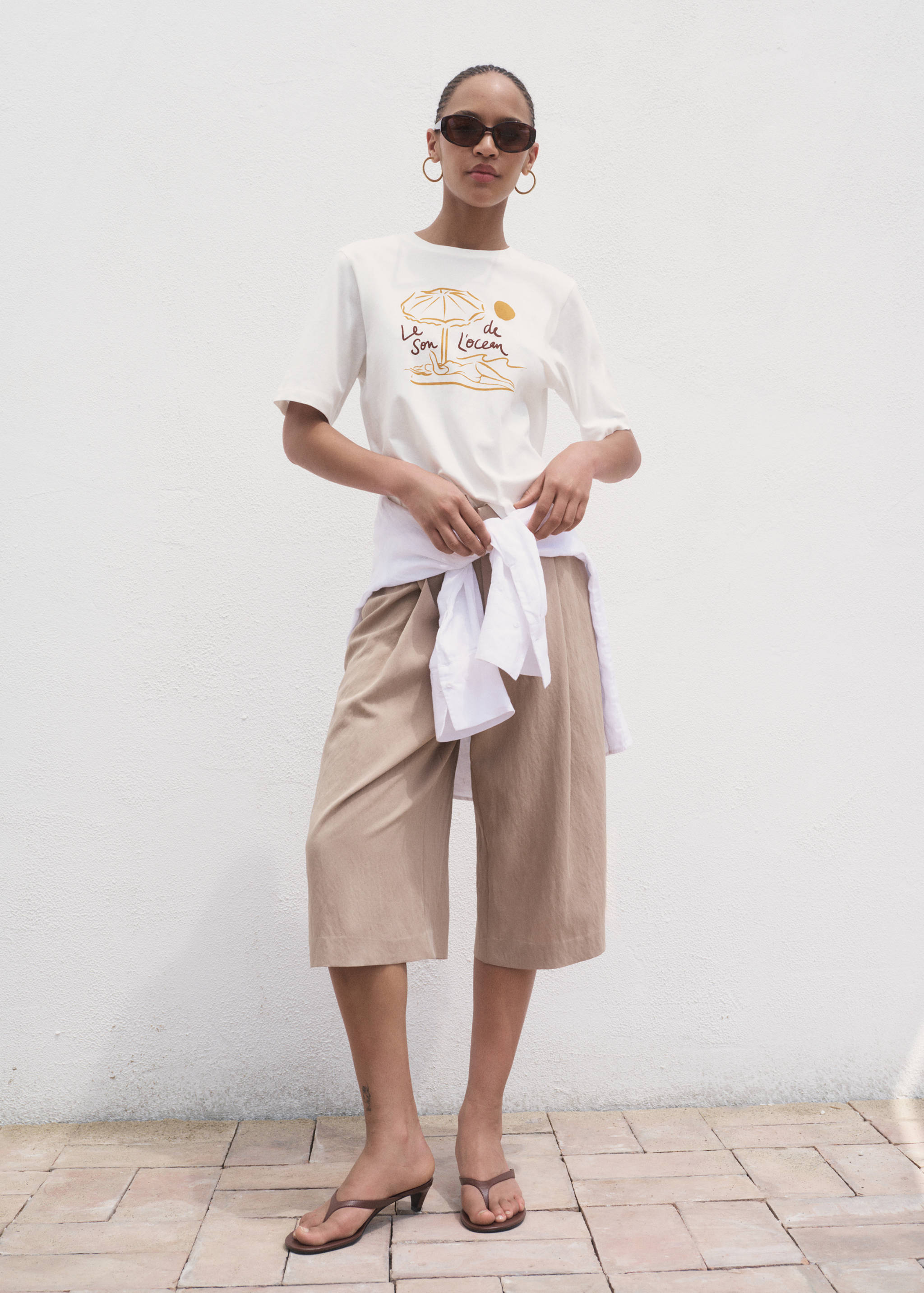 Bedrukt T-shirt met korte mouwen - Overzichtstekening