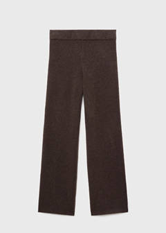 Straight knitted trousers — Chocolate 6