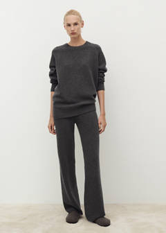 Straight knitted trousers — Charcoal 2