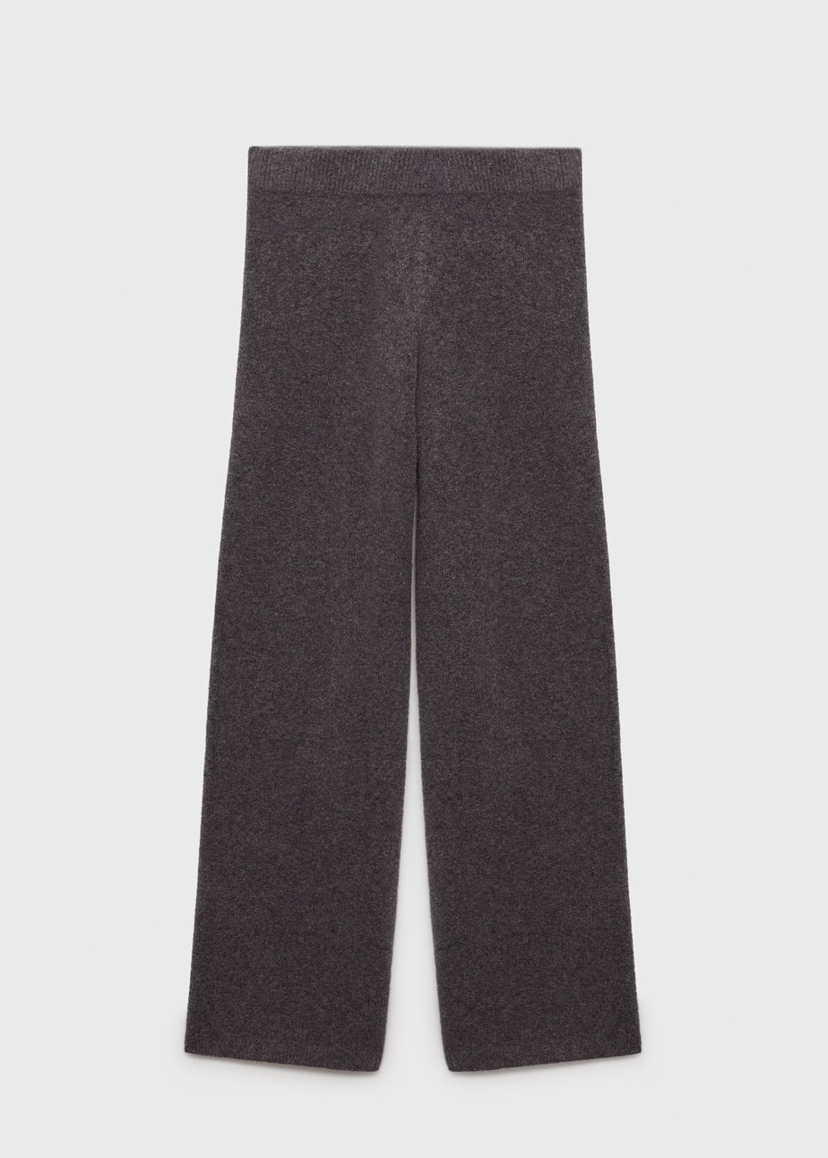 Straight knitted trousers — Charcoal
