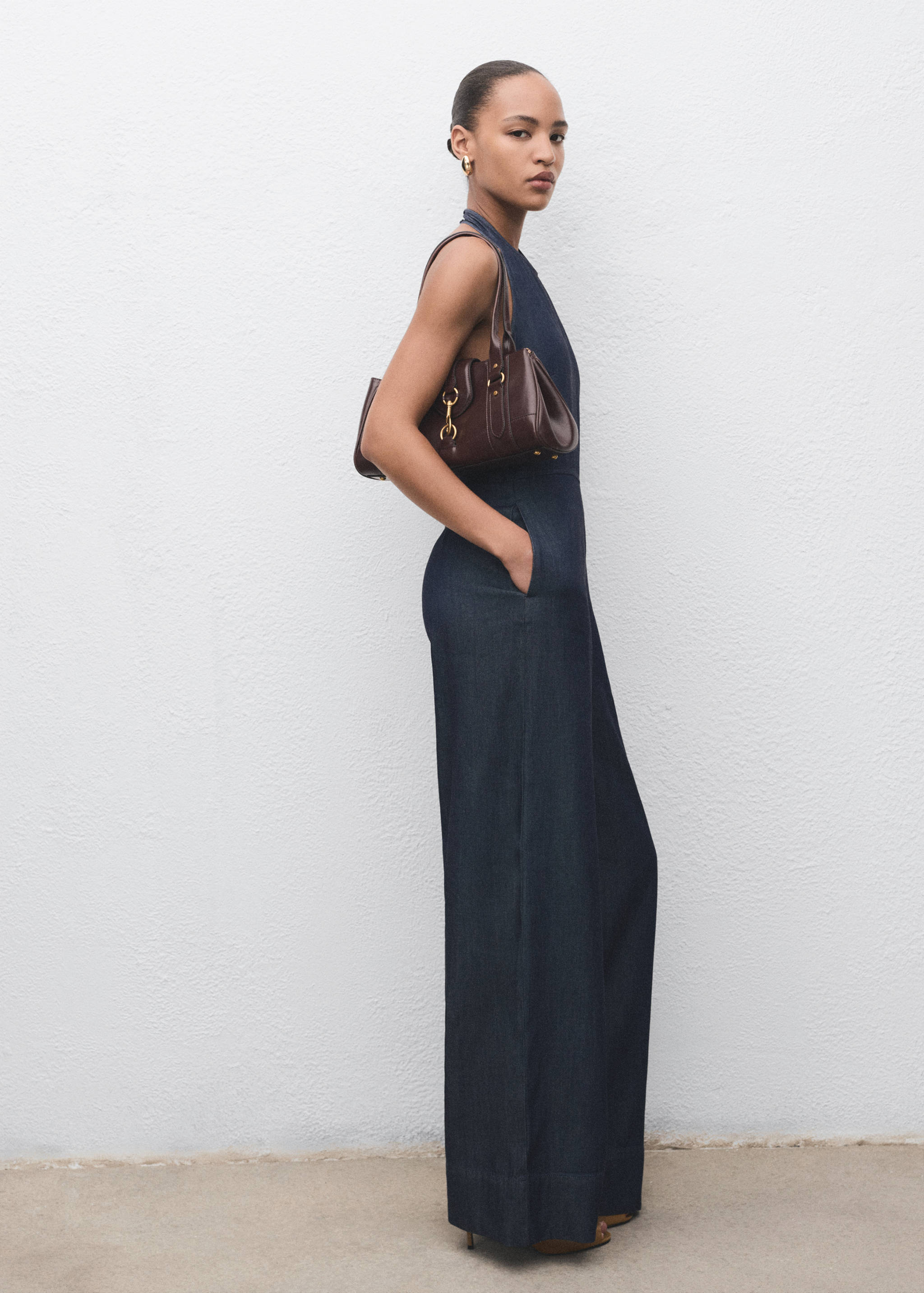 Lyocell denim jumpsuit - Overzichtstekening