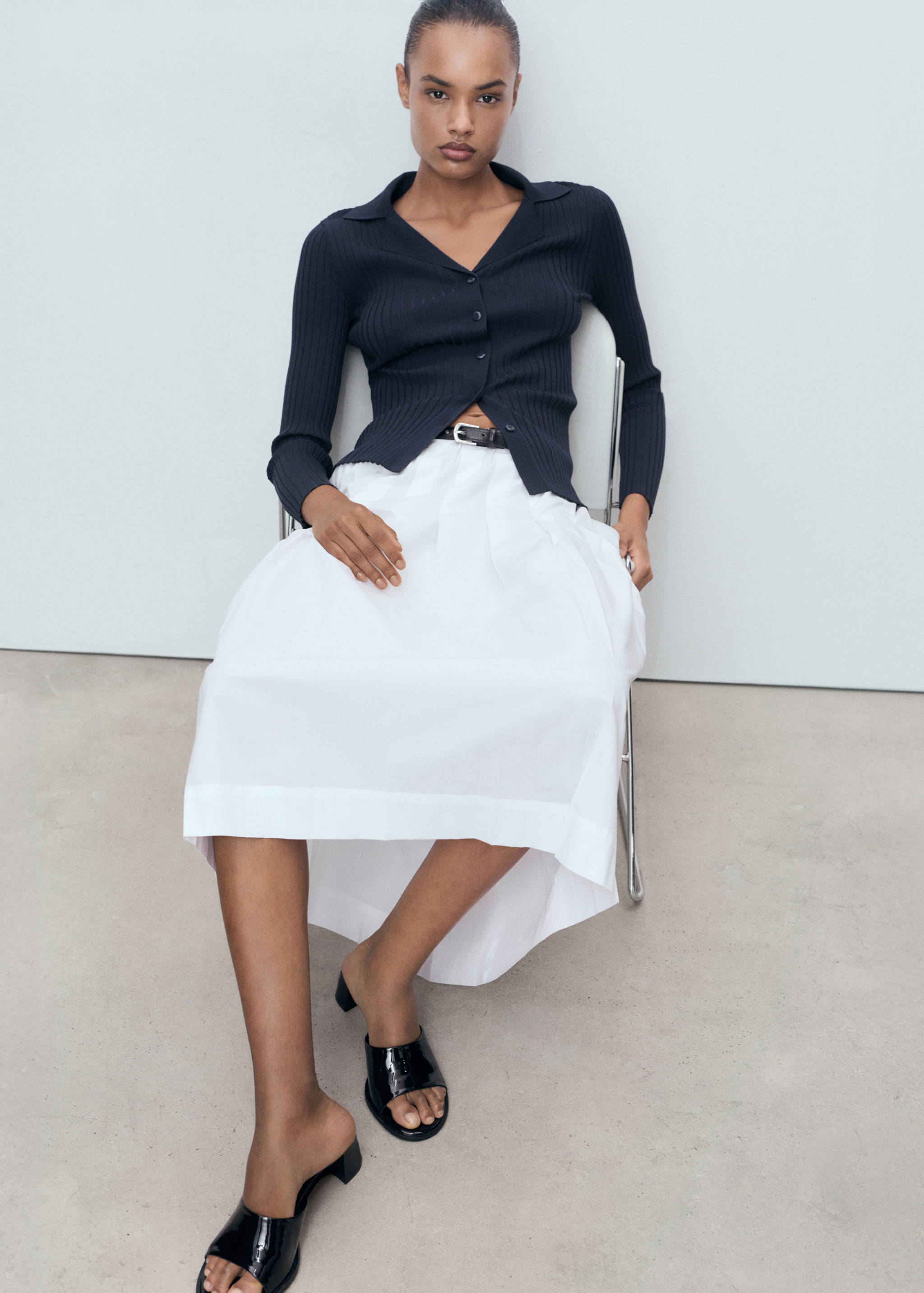 Cardigan à revers côtelés - Détail de l'article 2