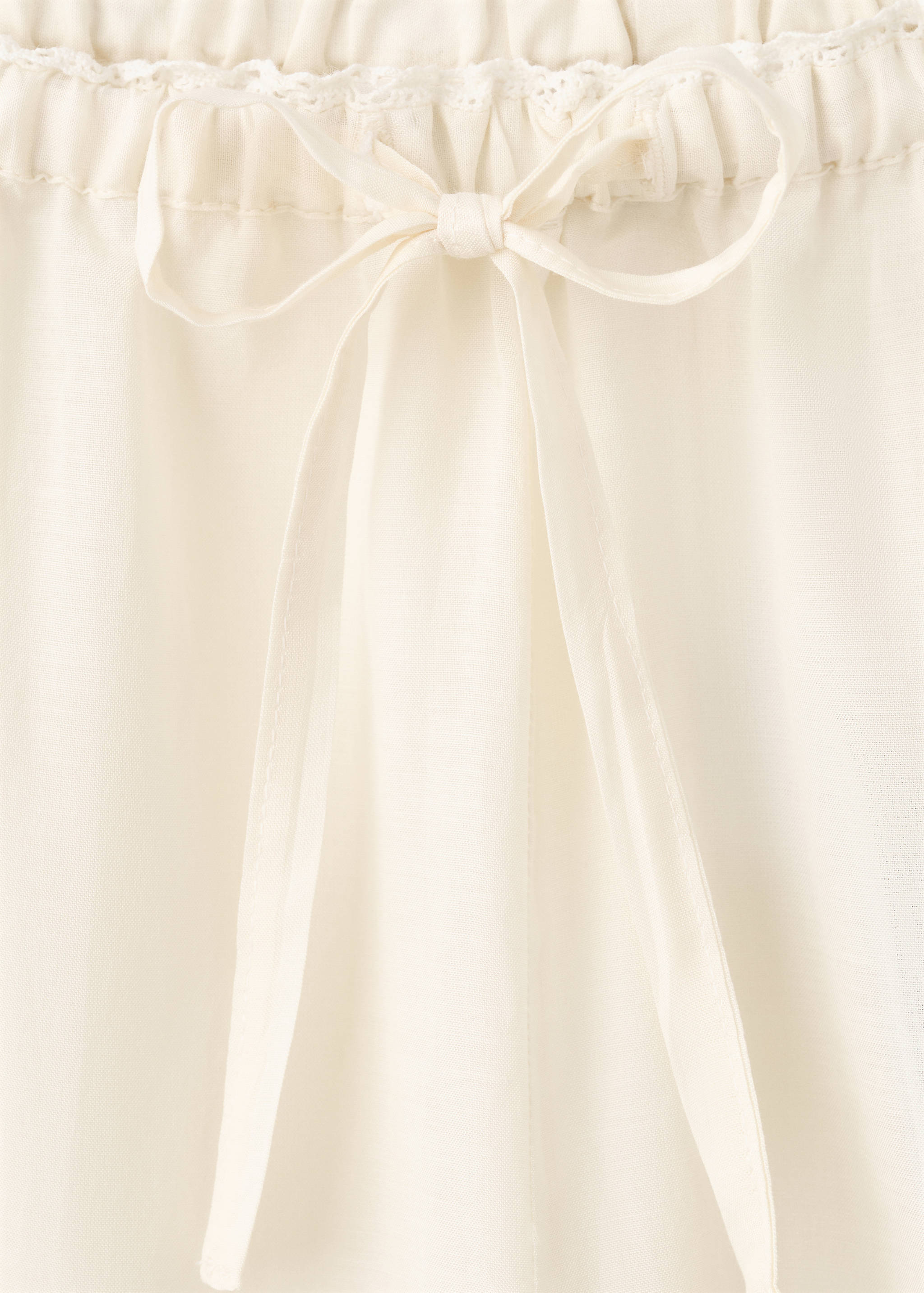 Cotton lace pyjama trousers with drawstring - Details of the article 8