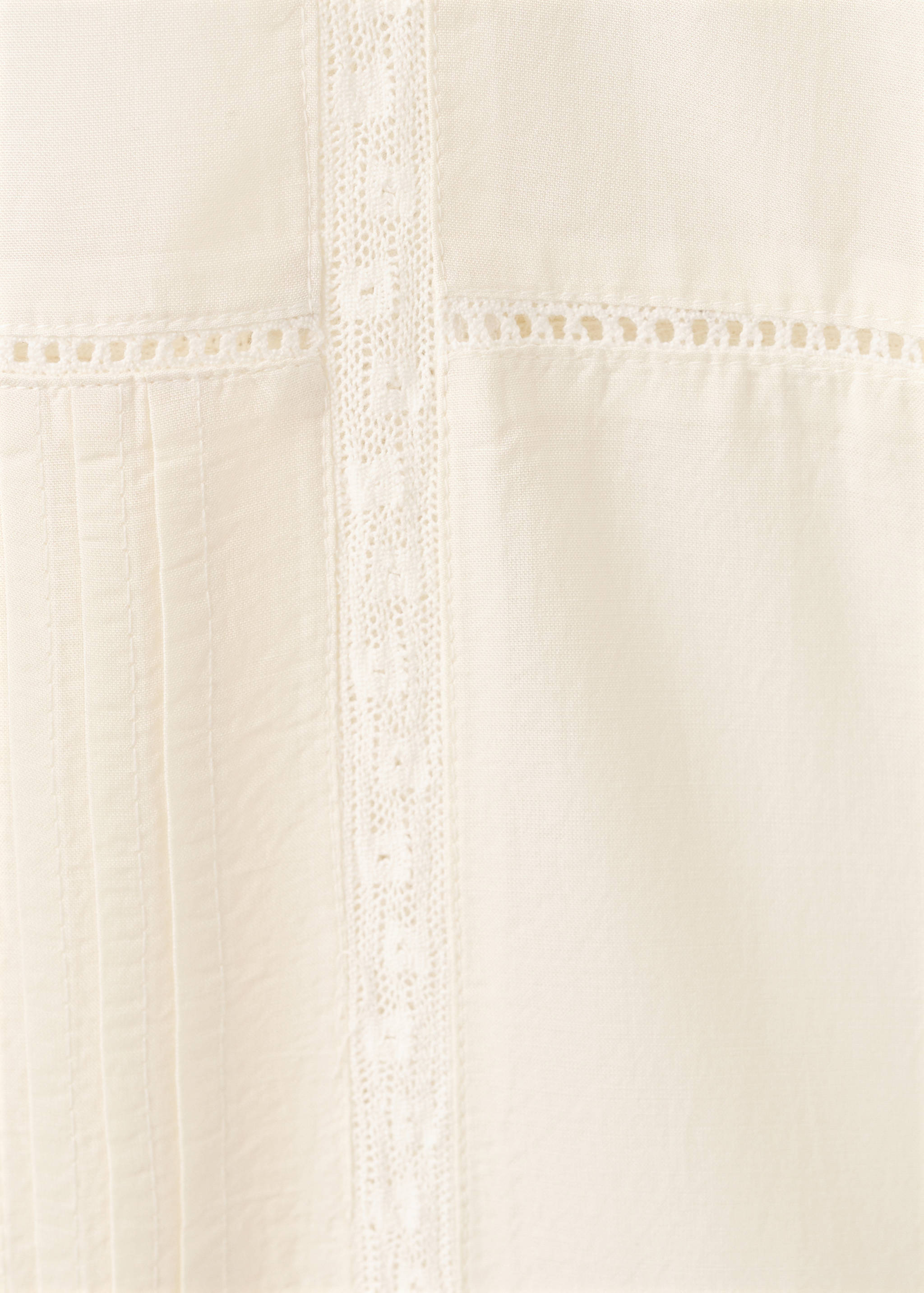 Cotton lace pyjama trousers with drawstring - Details of the article 0