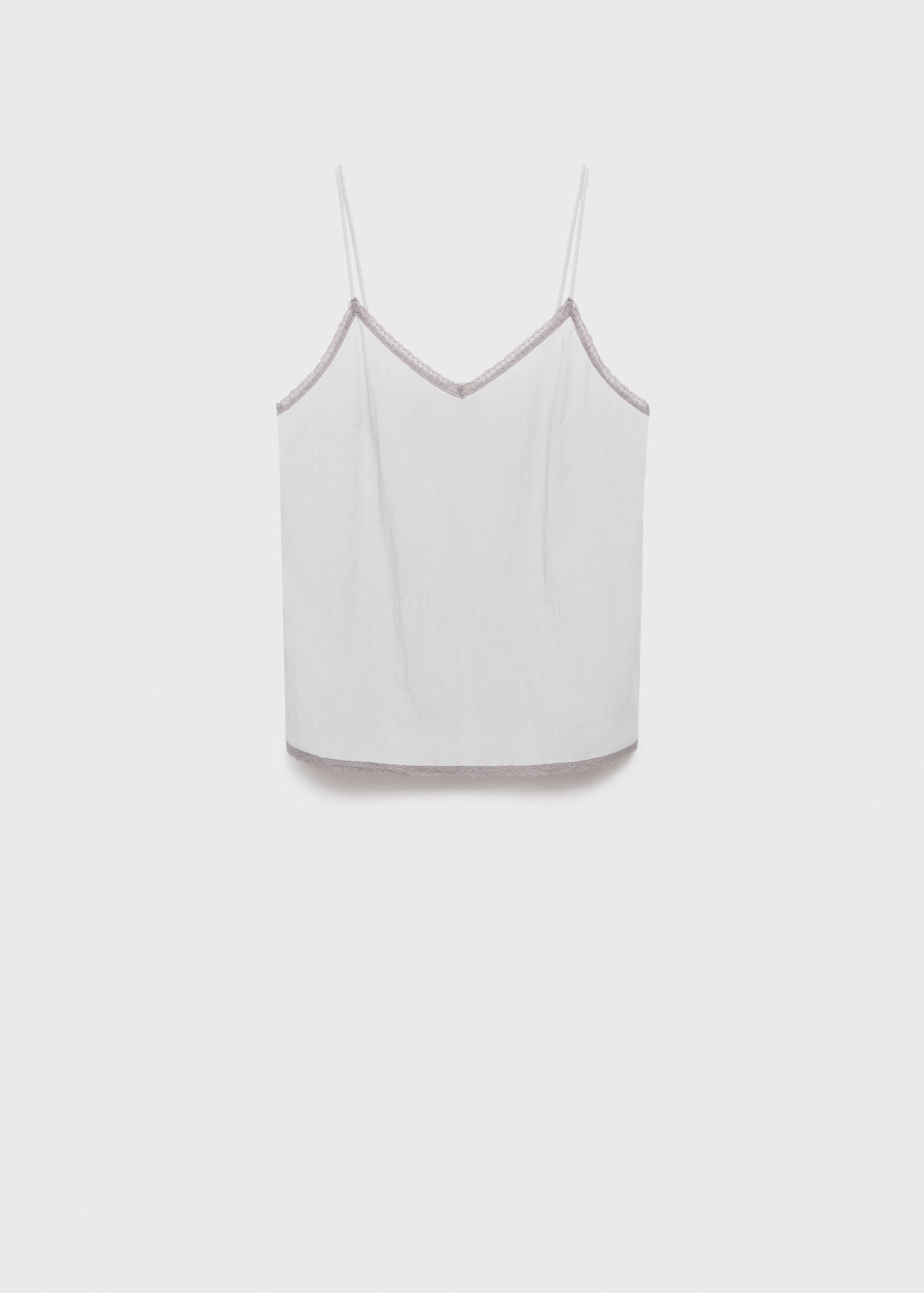 Pyjama top with lace trim - Article without model