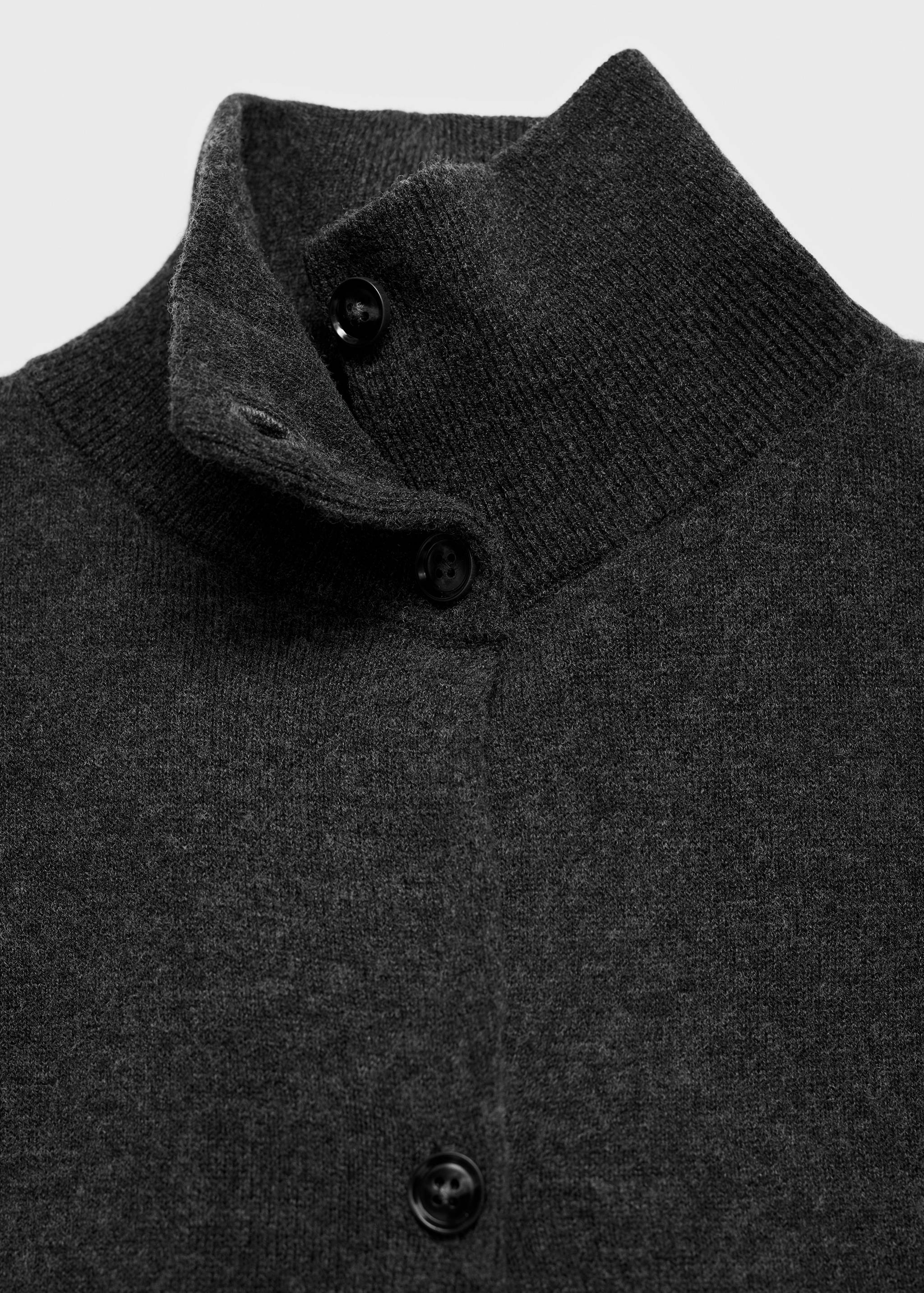 Krótki wełniany kardigan z guzikami - Szczegóły artykułu 8