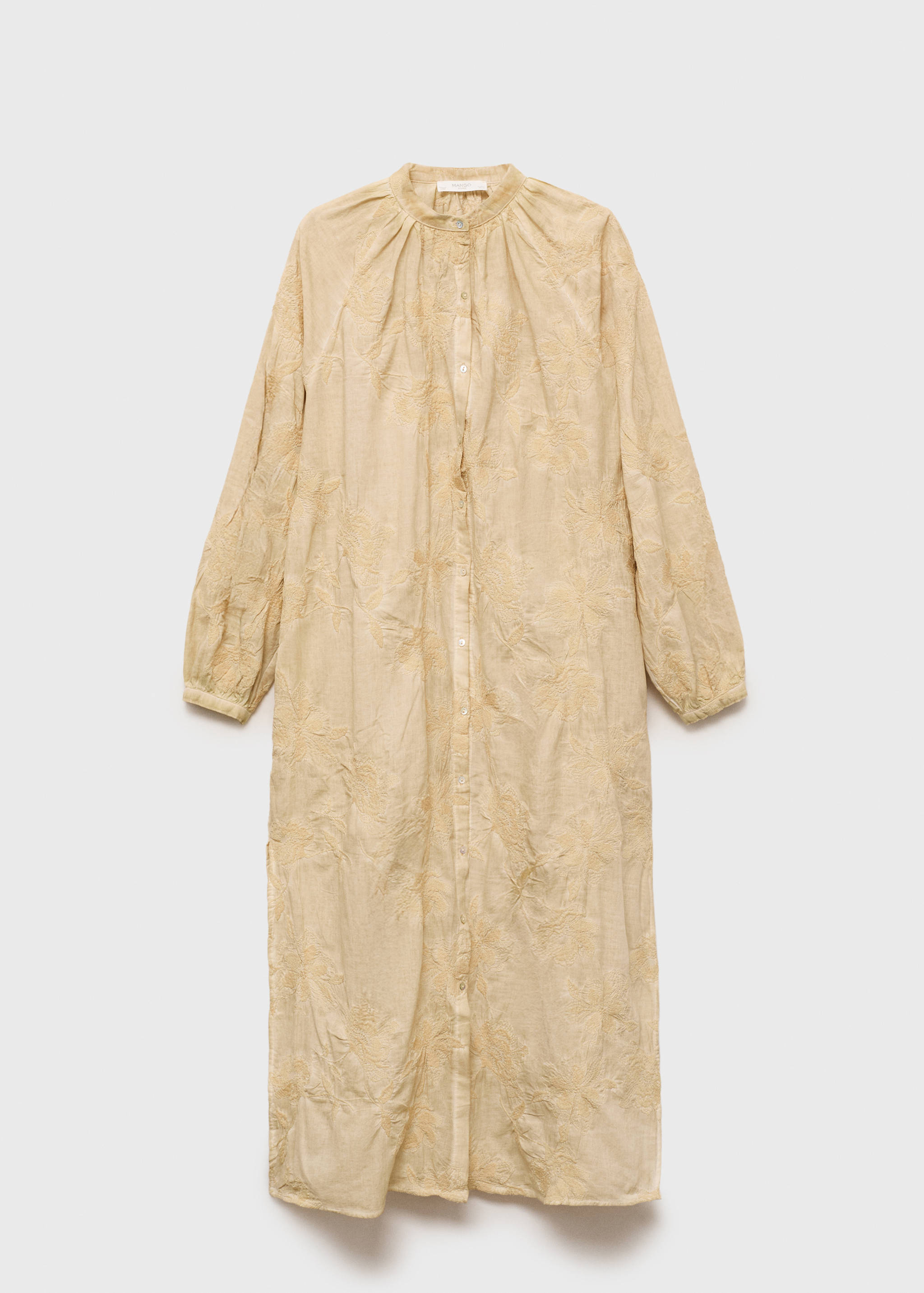 Вишита нічна сорочка з бавовни overdyed - Товар без моделі