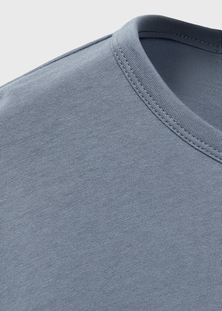Pyjama t-shirt with puffed sleeves — Ink Blue