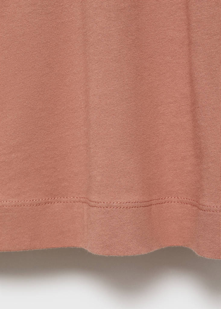 Pyjama t-shirt with puffed sleeves — Medium Pink